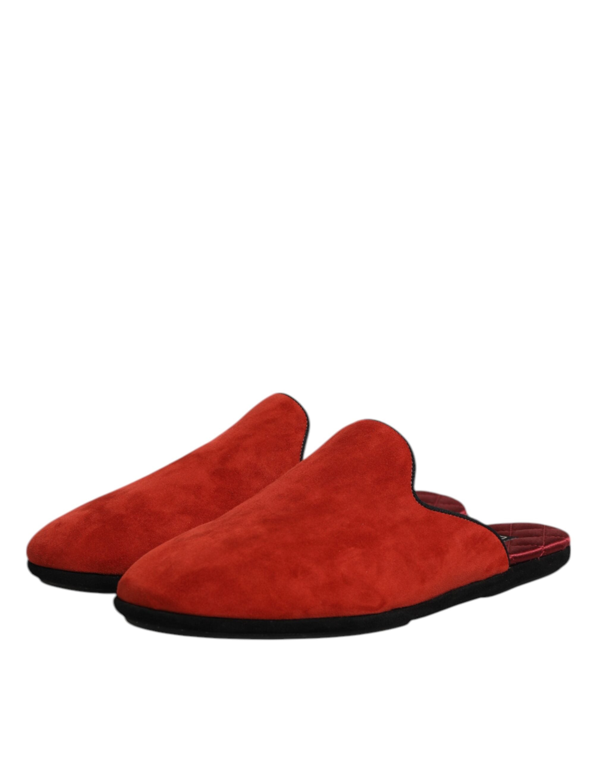Dolce & Gabbana Orange Suede Slipper