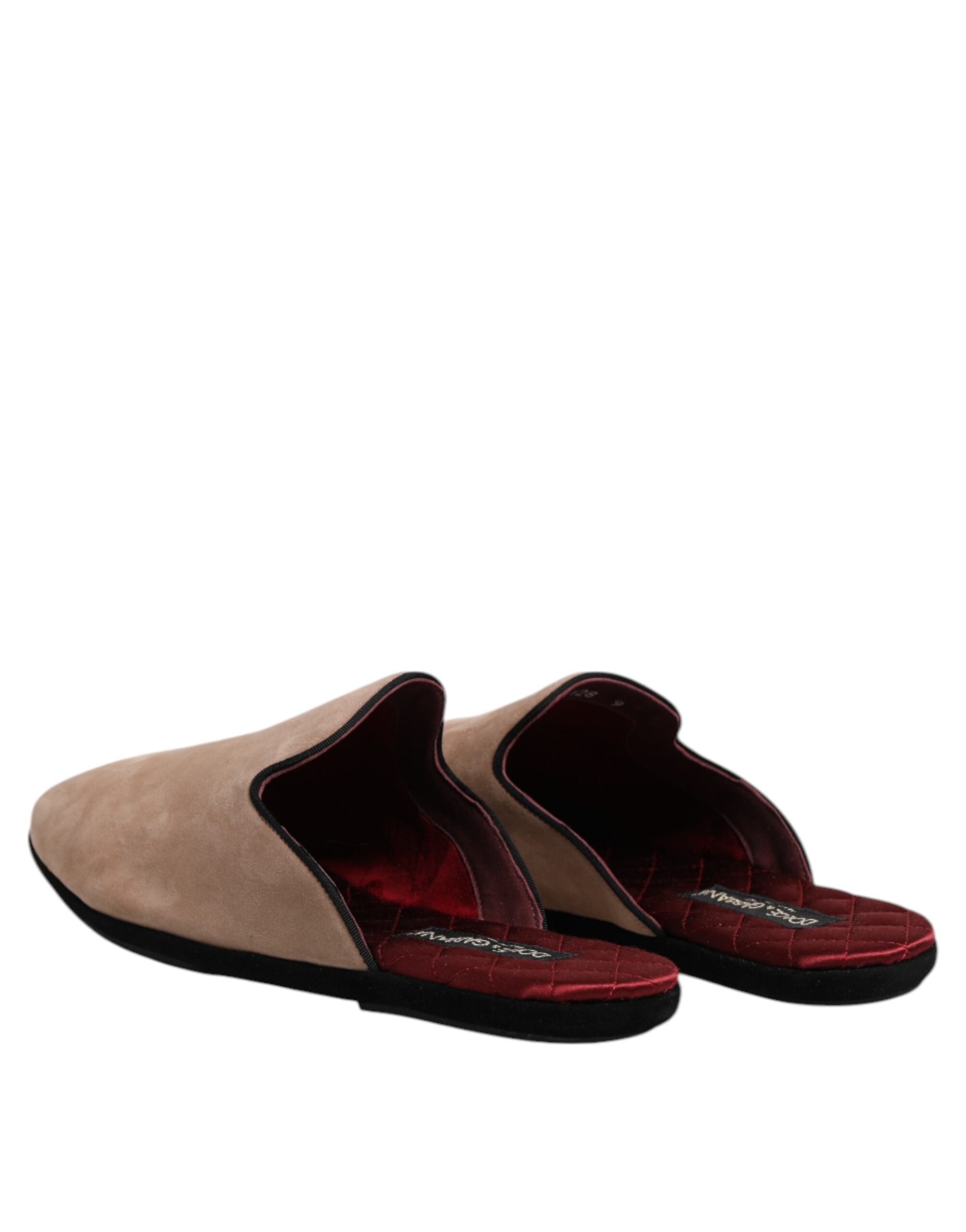 Dolce & Gabbana Beige Capra Suede Slipper