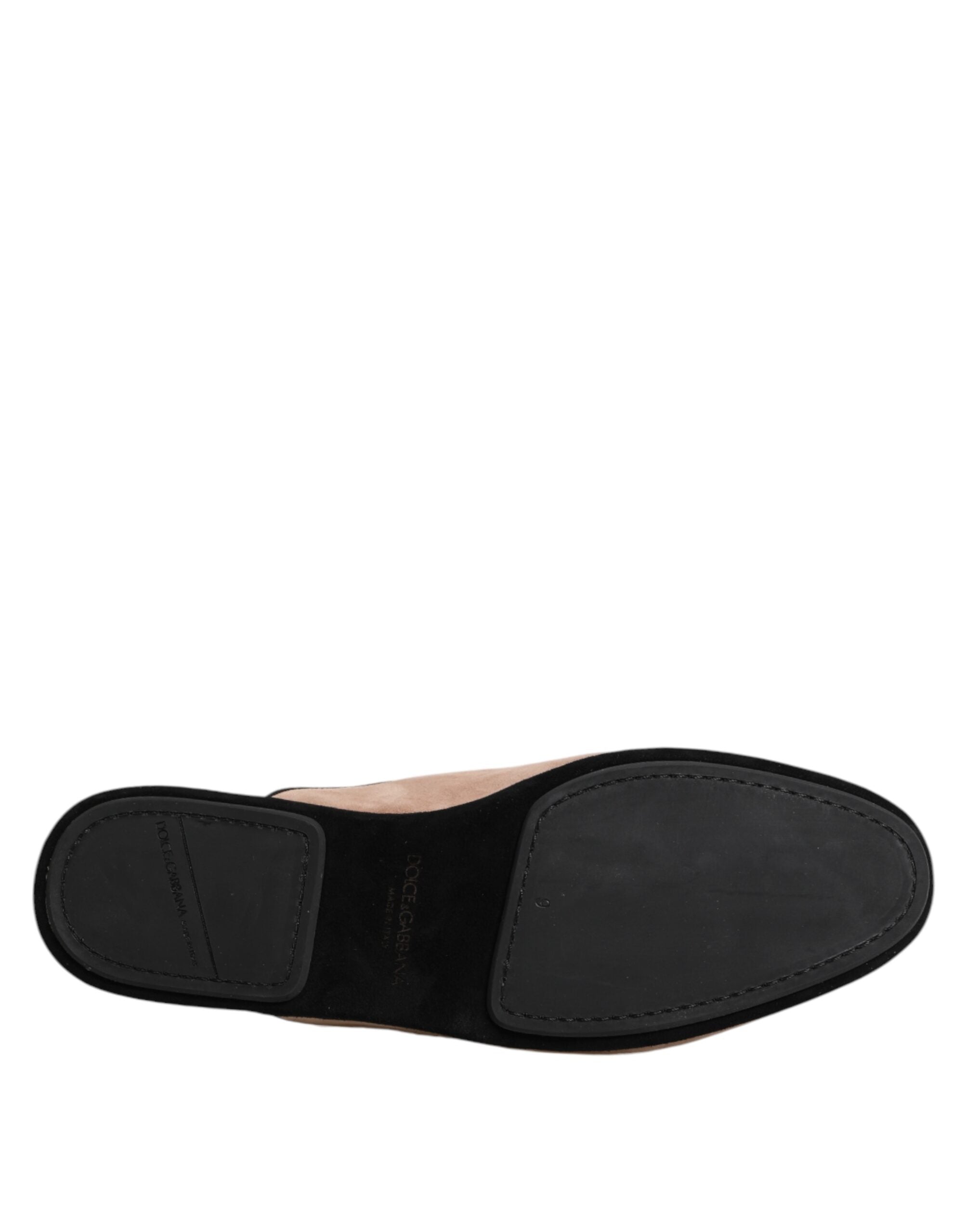 Dolce & Gabbana Beige Capra Suede Slipper