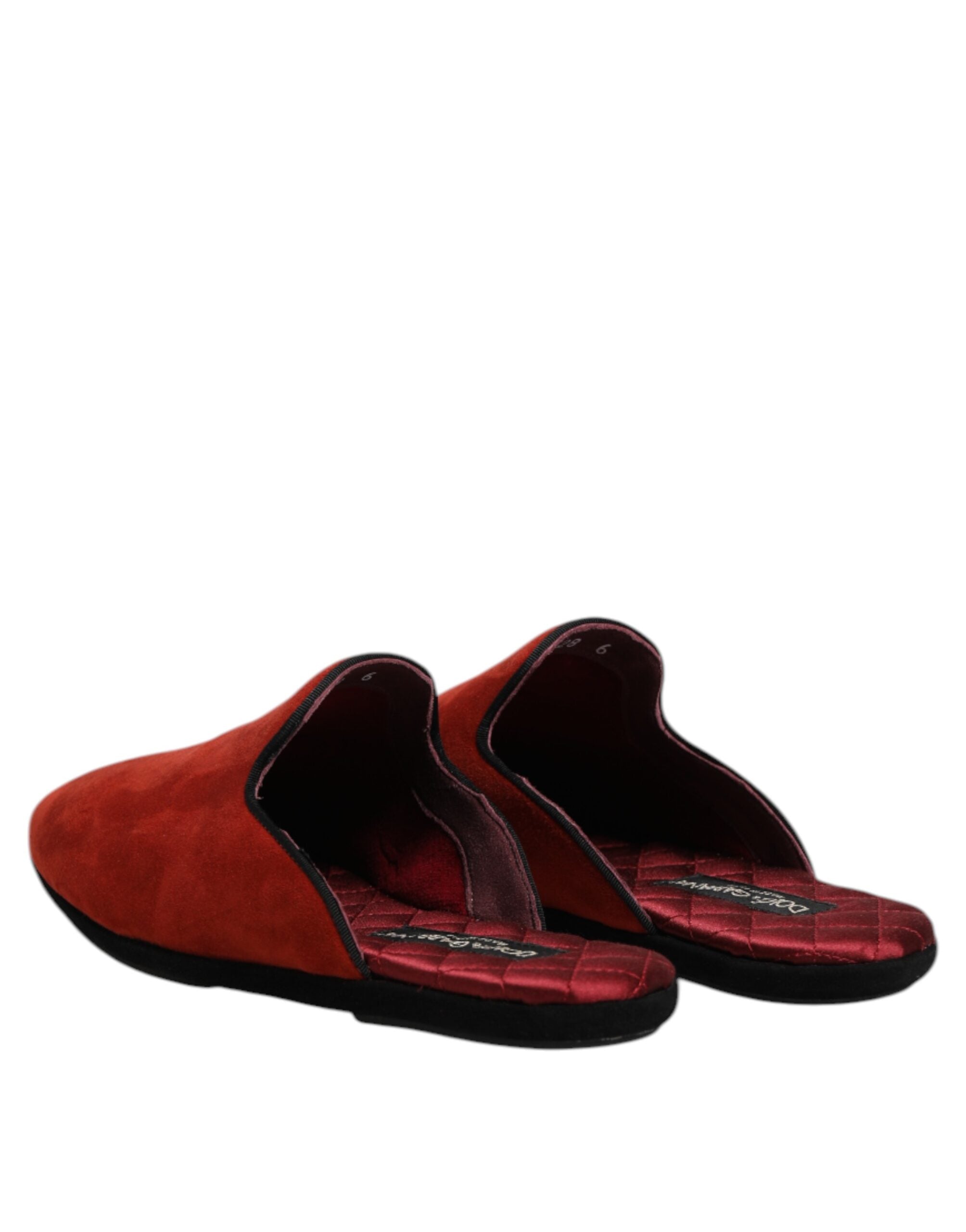 Dolce & Gabbana Orange Suede Slipper