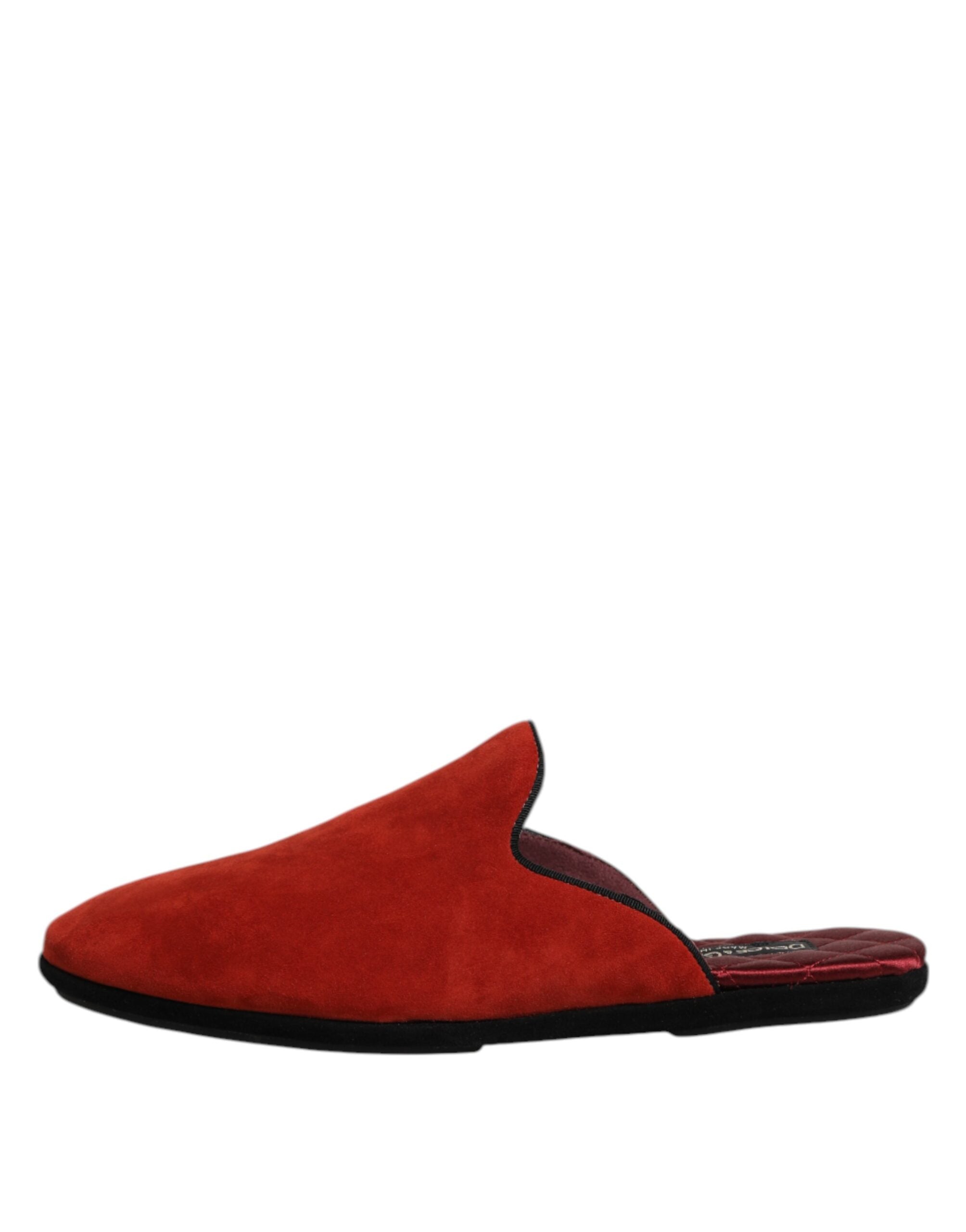 Dolce & Gabbana Orange Suede Slipper