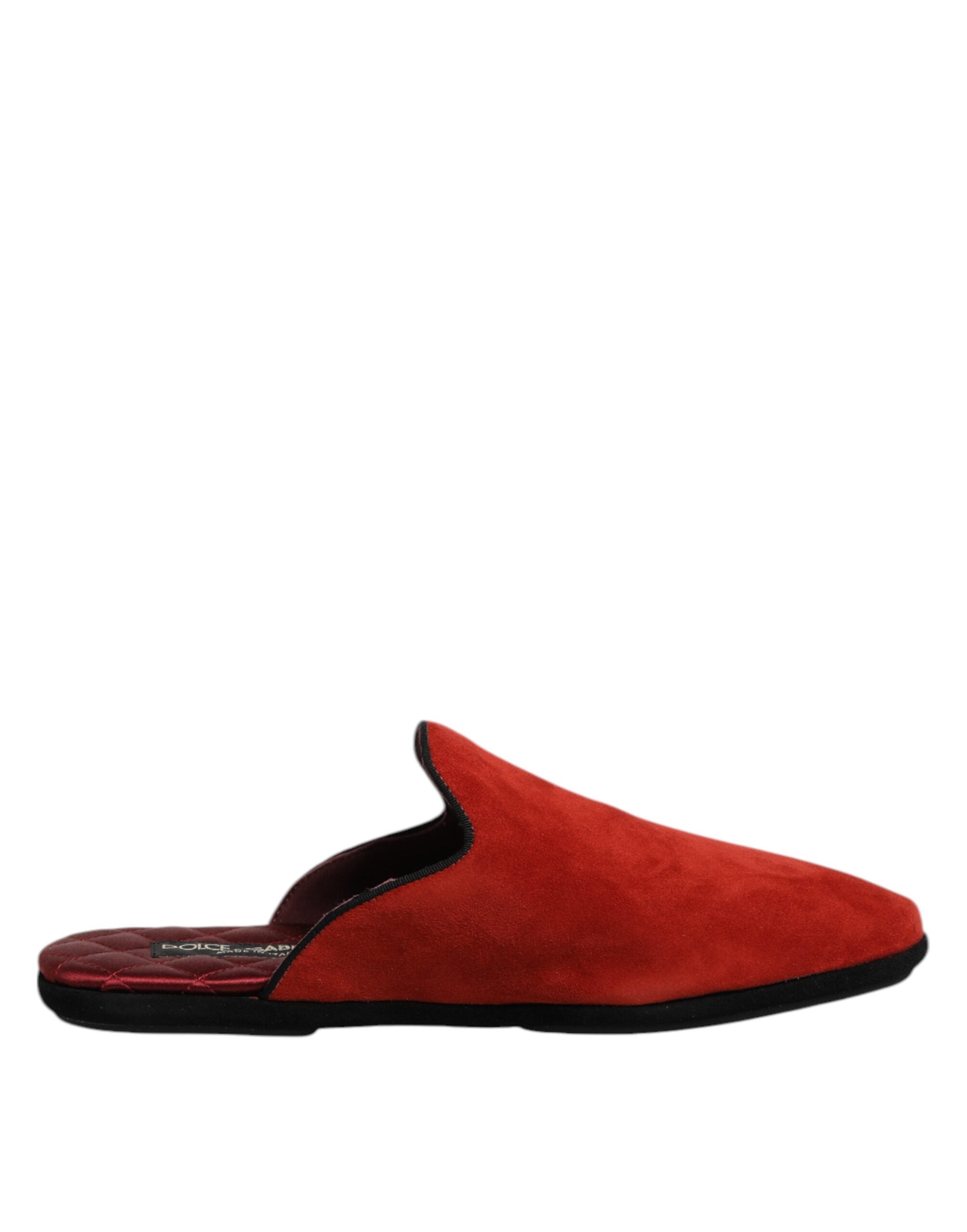 Dolce & Gabbana Orange Suede Slipper