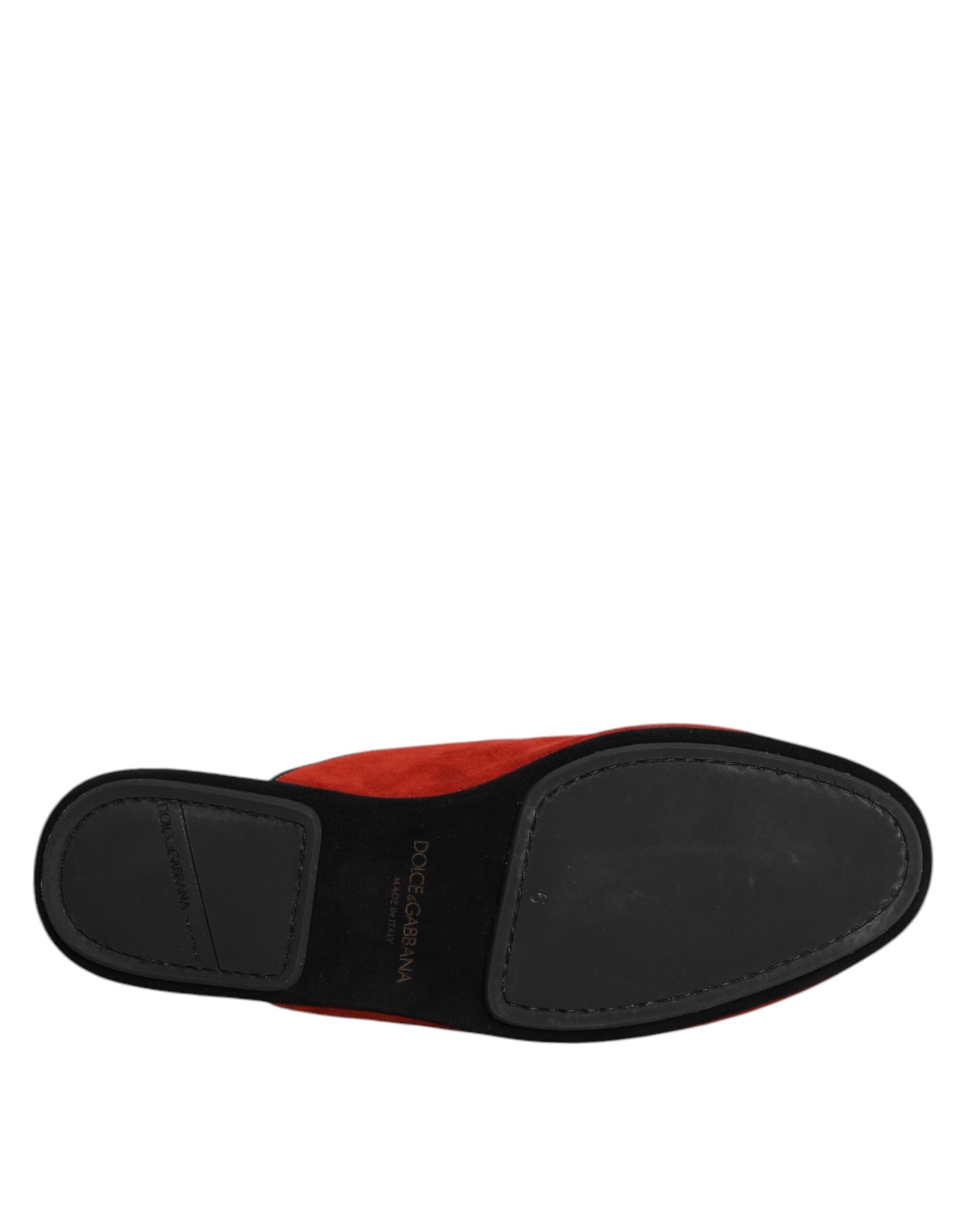 Dolce & Gabbana Orange Suede Slipper