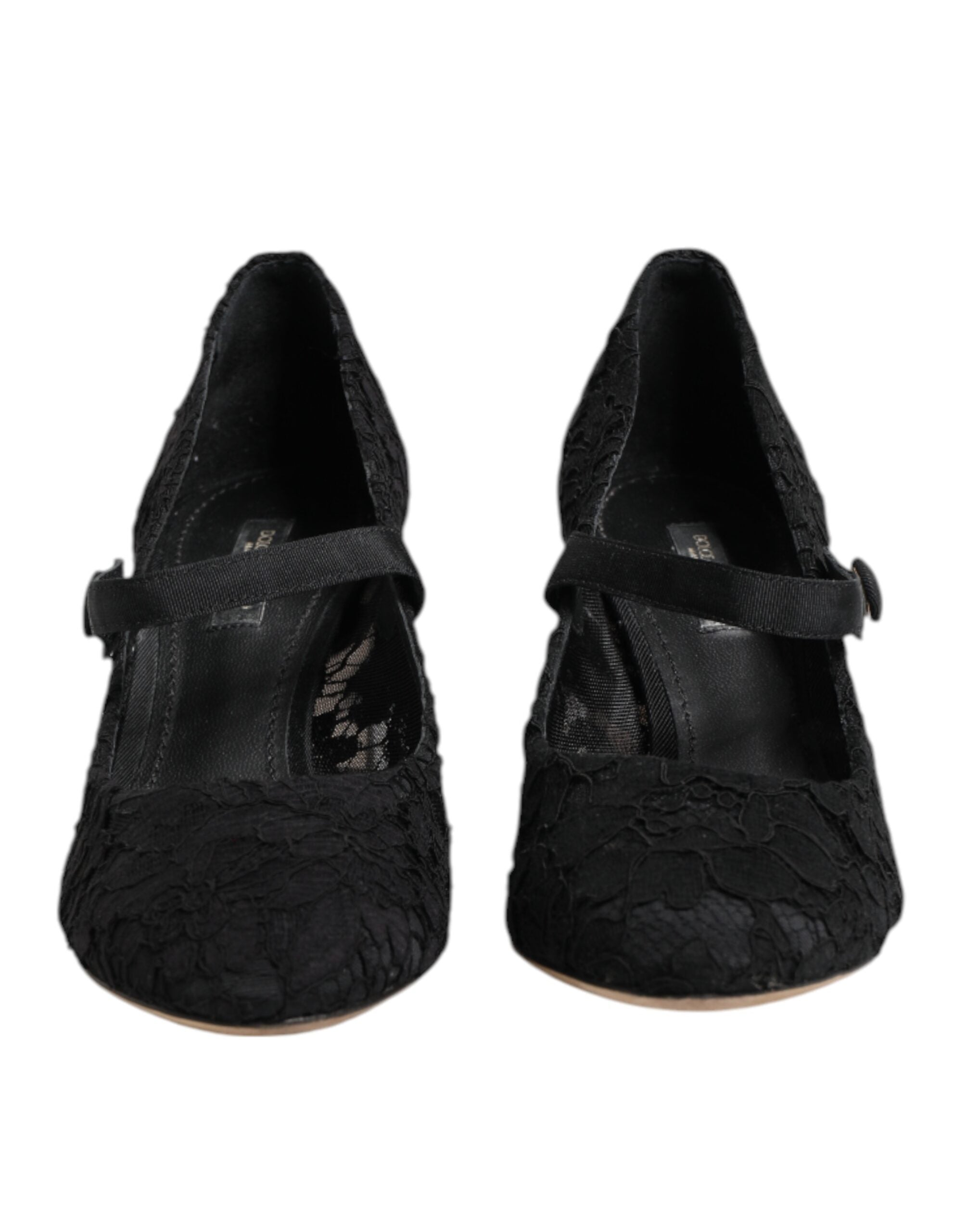 Dolce & Gabbana Black Mary Jane Taormina Lace Pumps Shoes LUNESCAPE