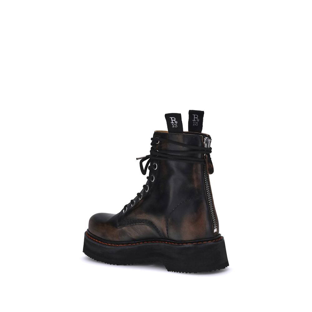 R13 Lace-up Ankle Combat Boots LUNESCAPE