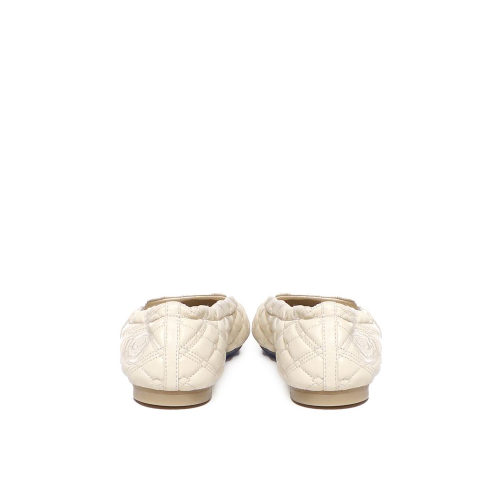 Burberry Sadler Leather Ballerina Flats