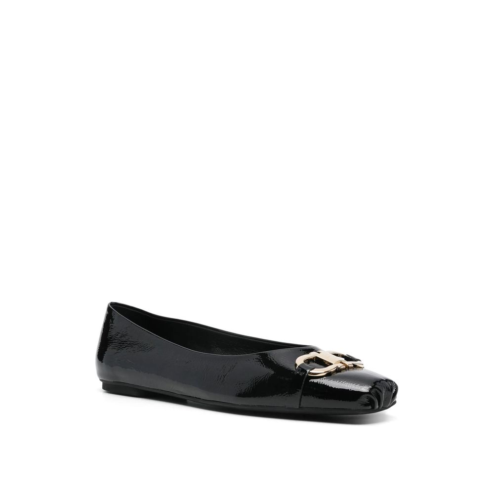 Salvatore Ferragamo Gancini-Buckle Ballerina Flats LUNESCAPE