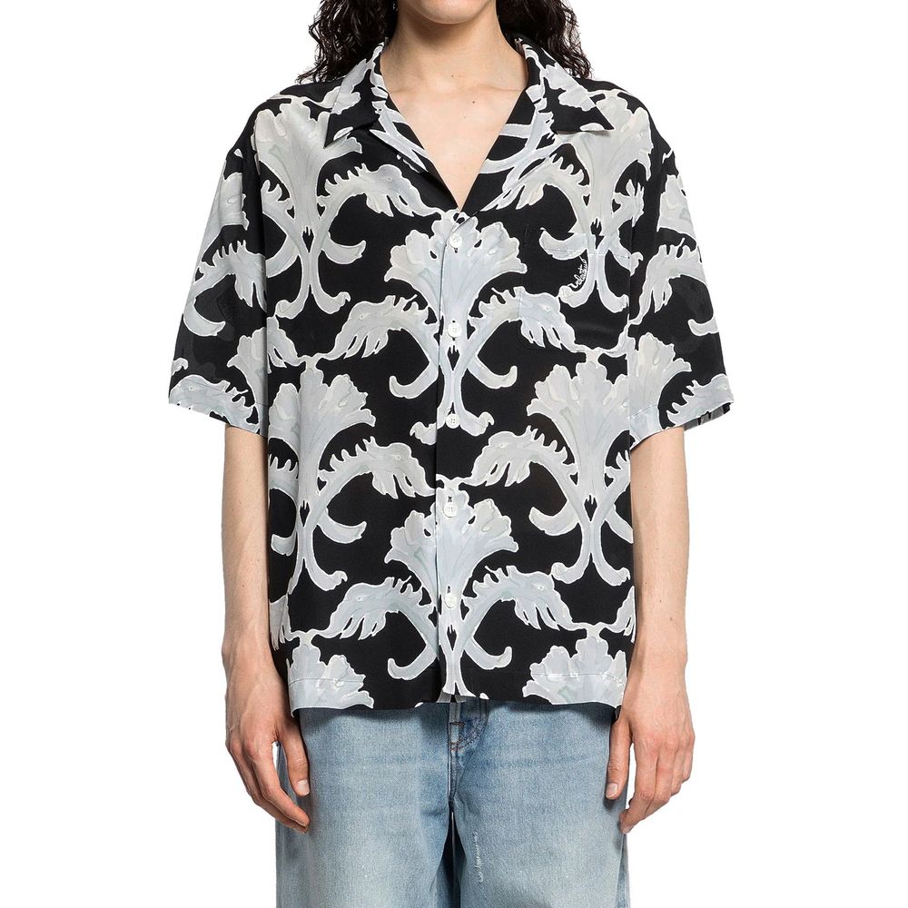 Valentino Garavani Metamorphos Wall Print Bowling Shirt LUNESCAPE