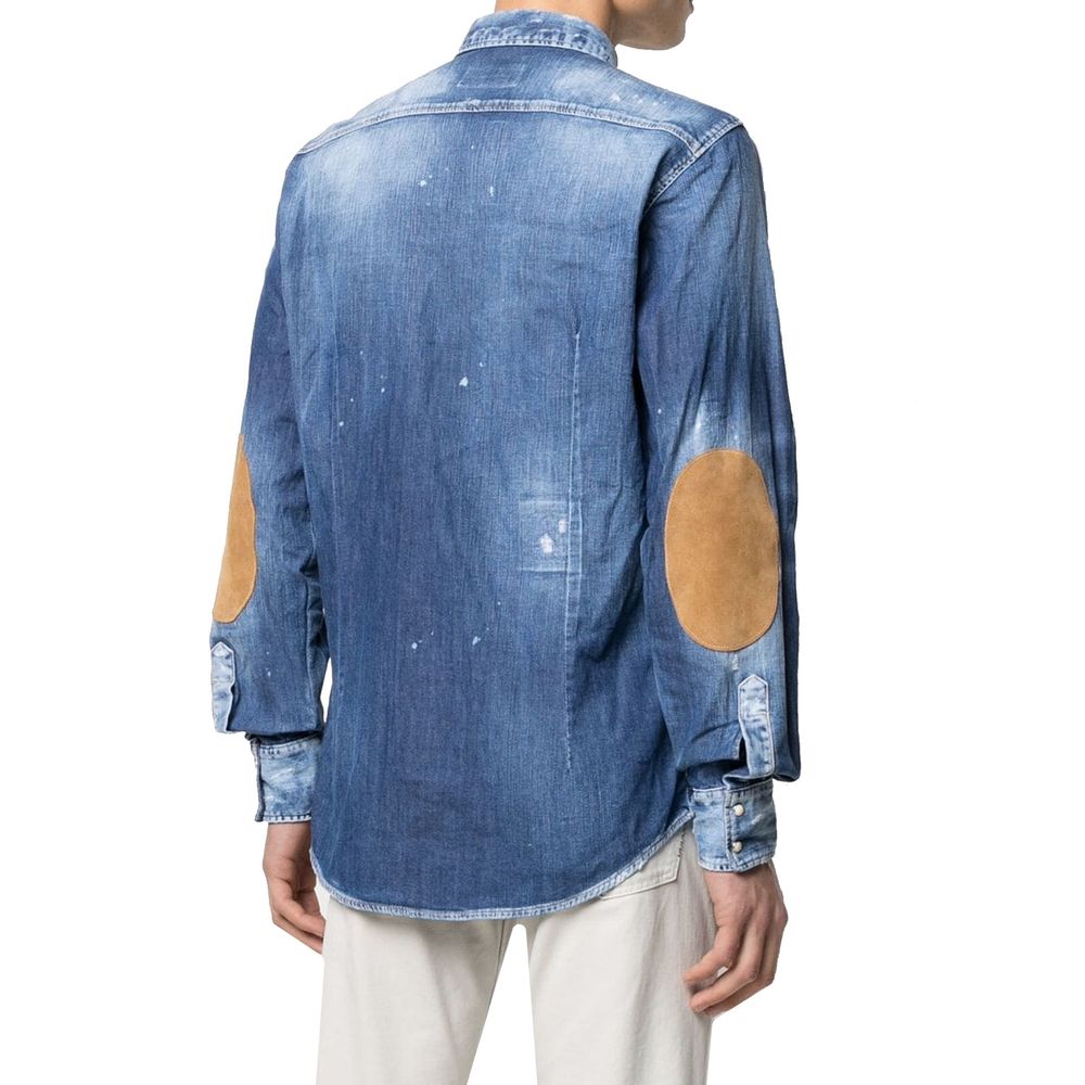 Dsquared² Distressed Effect Denim Shirt LUNESCAPE