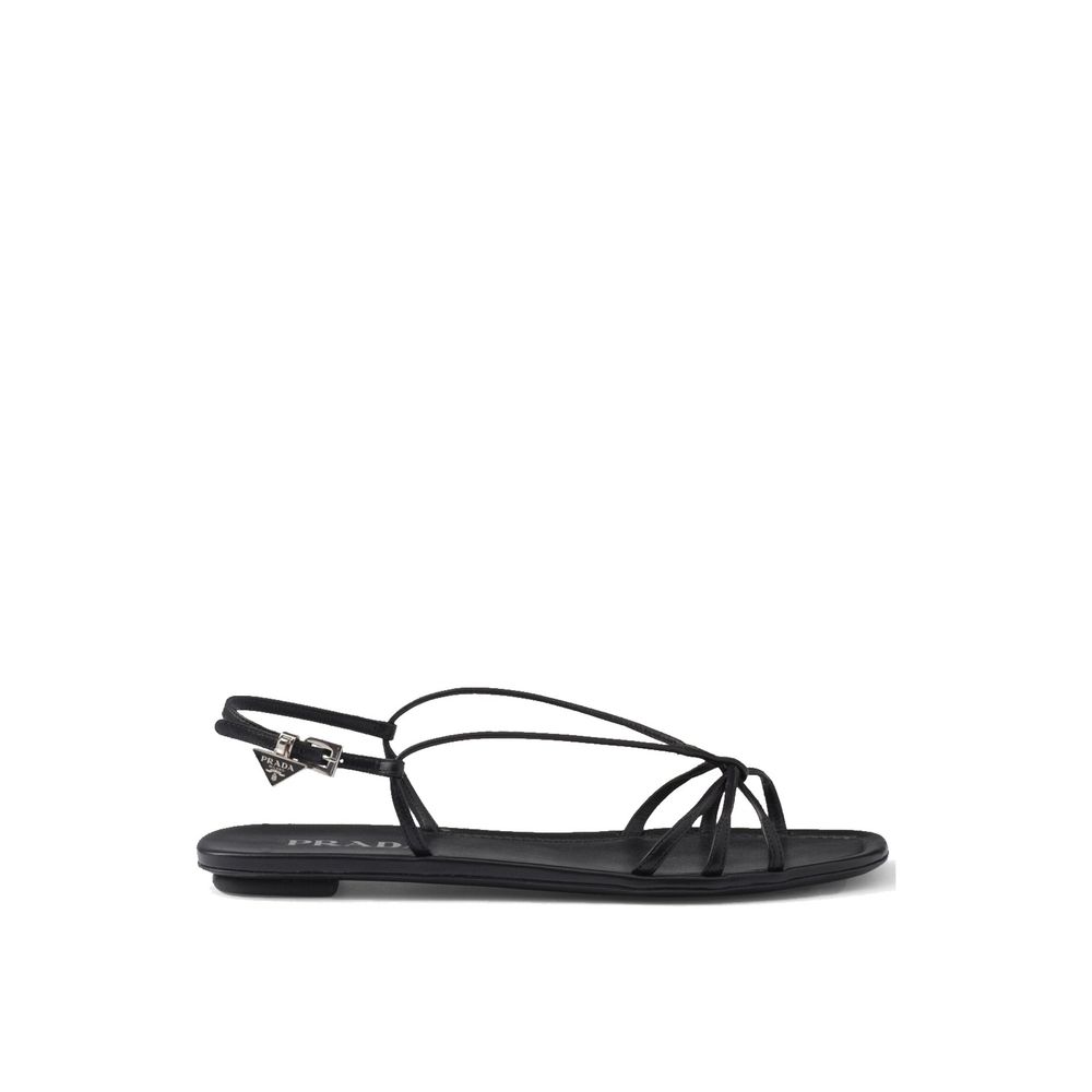 Prada Leather Slingback Flat Sandals LUNESCAPE