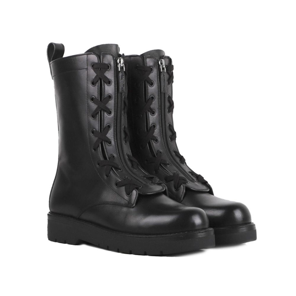 Valentino Garavani Combat Leather Boots LUNESCAPE