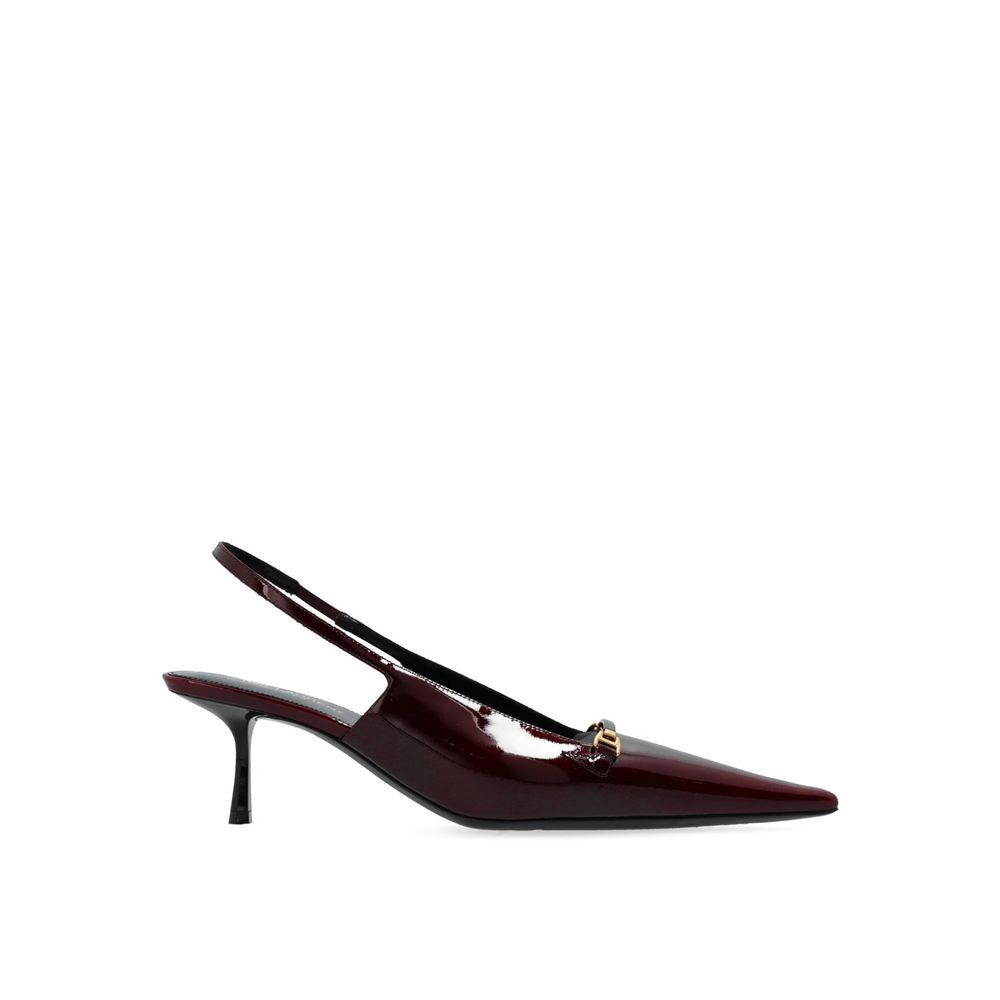 Saint Laurent 'Carine' Leather Slingback Kitten Heel Pump LUNESCAPE