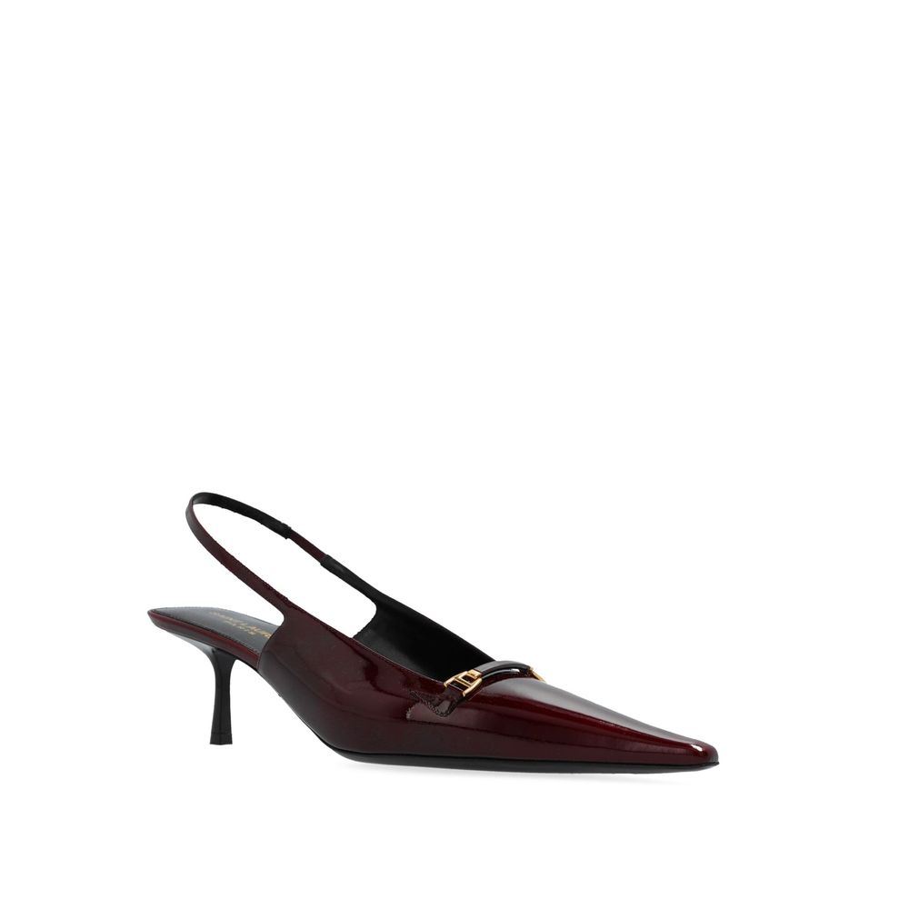 Saint Laurent 'Carine' Leather Slingback Kitten Heel Pump LUNESCAPE