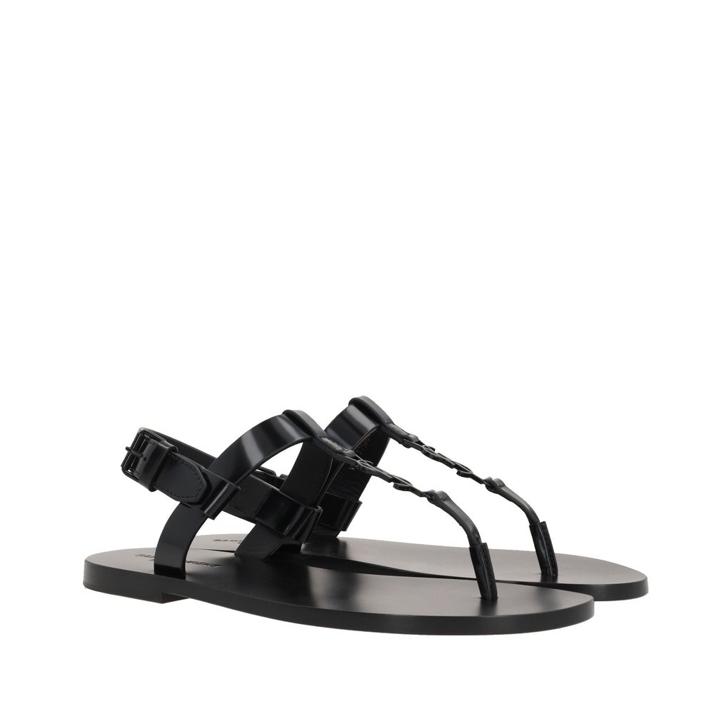 Saint Laurent Cassandre 05 Flat Sandals LUNESCAPE