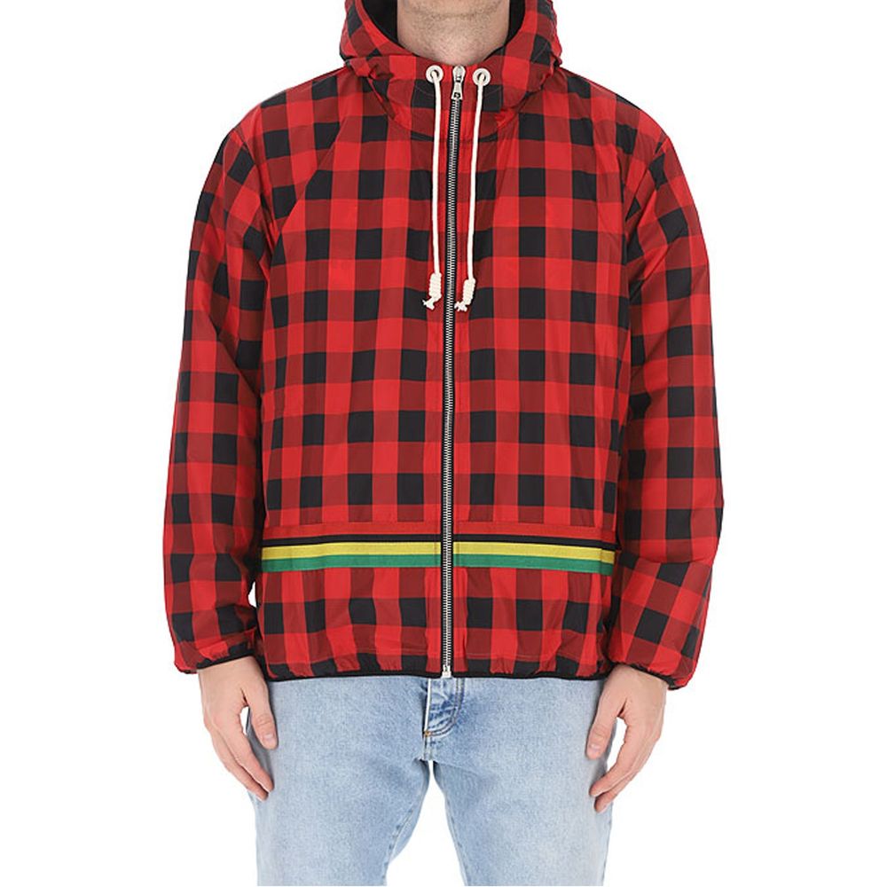 Palm Angels Checked Windbreaker Jacket LUNESCAPE