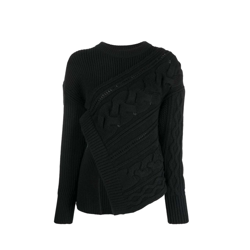 Alexander McQueen Asymmetric Wool Jumper LUNESCAPE