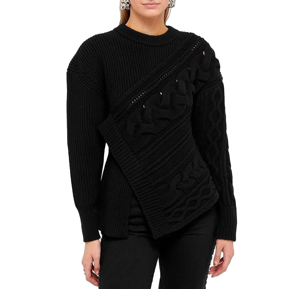 Alexander McQueen Asymmetric Wool Jumper LUNESCAPE