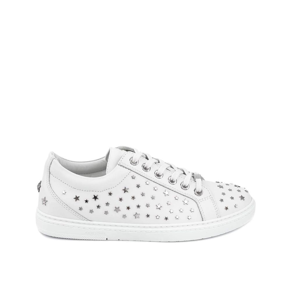 Jimmy Choo Cash Star Leather Sneakers LUNESCAPE