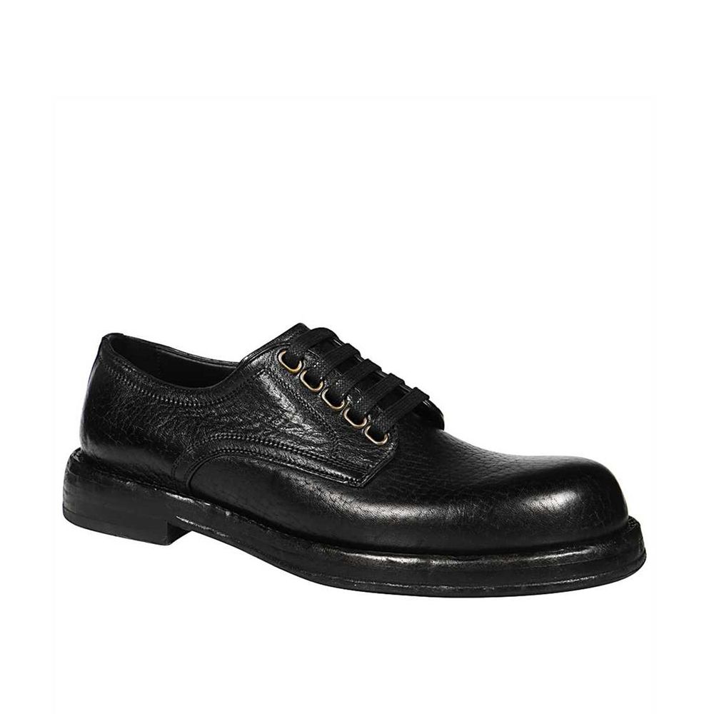 Dolce & Gabbana Black Gloss Leather Derby LUNESCAPE