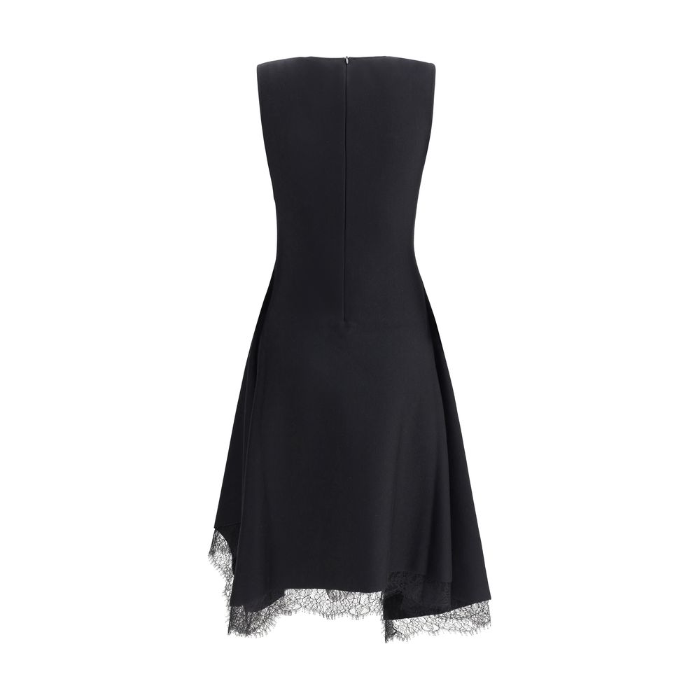 Alexander McQueen Asymmetric midi Dress LUNESCAPE