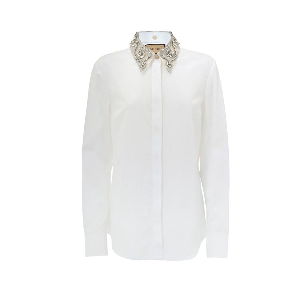 Gucci White Cotton Shirt LUNESCAPE