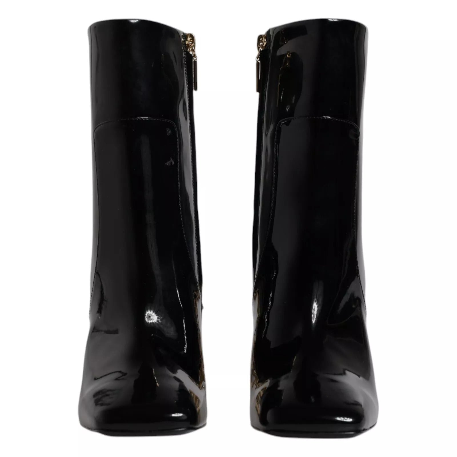 Dolce & Gabbana Black Jackie Leather Mid Calf Boots Shoes LUNESCAPE
