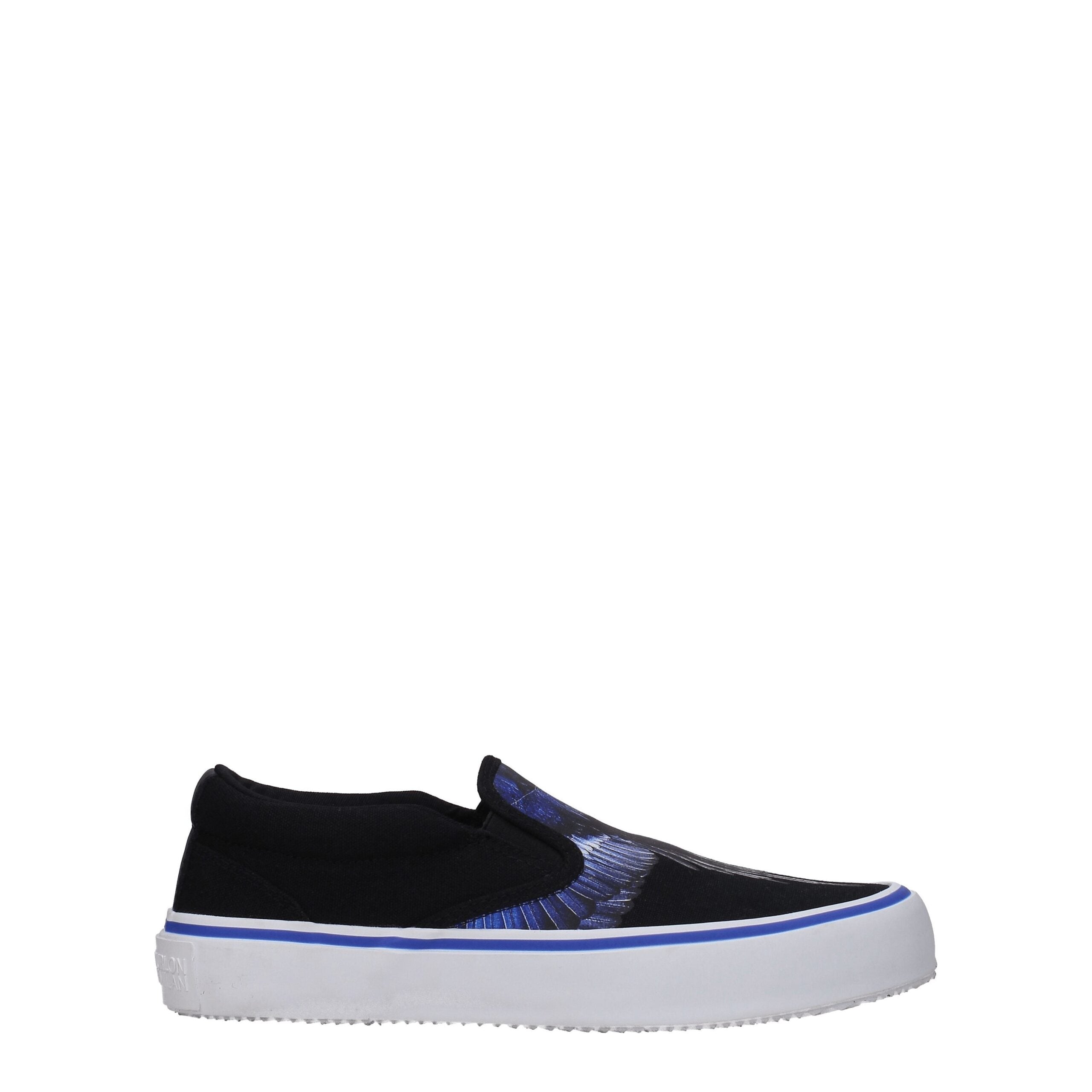 Marcelo Burlon Black Fabric Slip-On Loafers LUNESCAPE