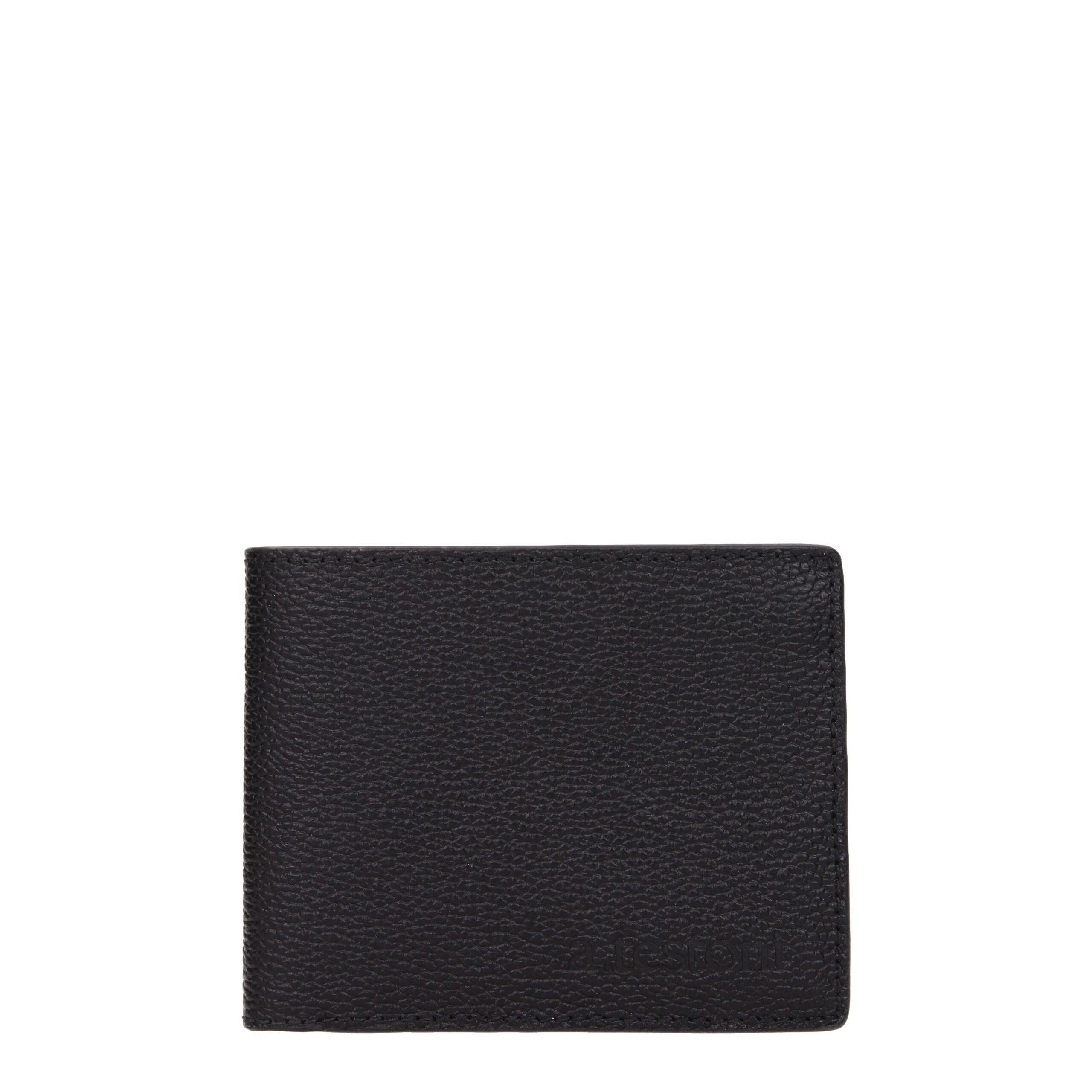 Testoni Black Leather Wallets LUNESCAPE