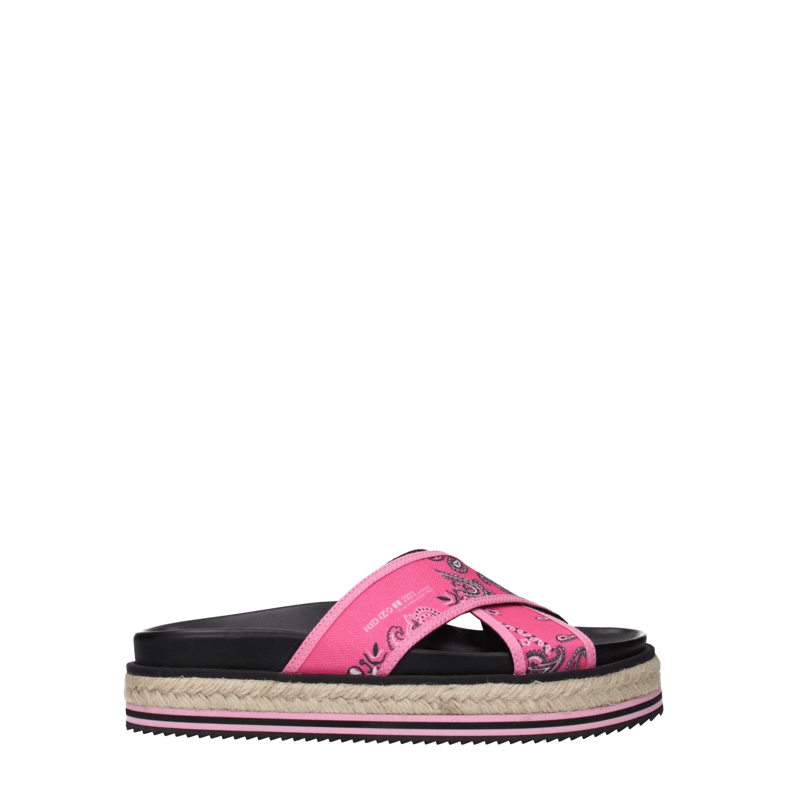 Kenzo Pink Fabric Slippers Sandals LUNESCAPE