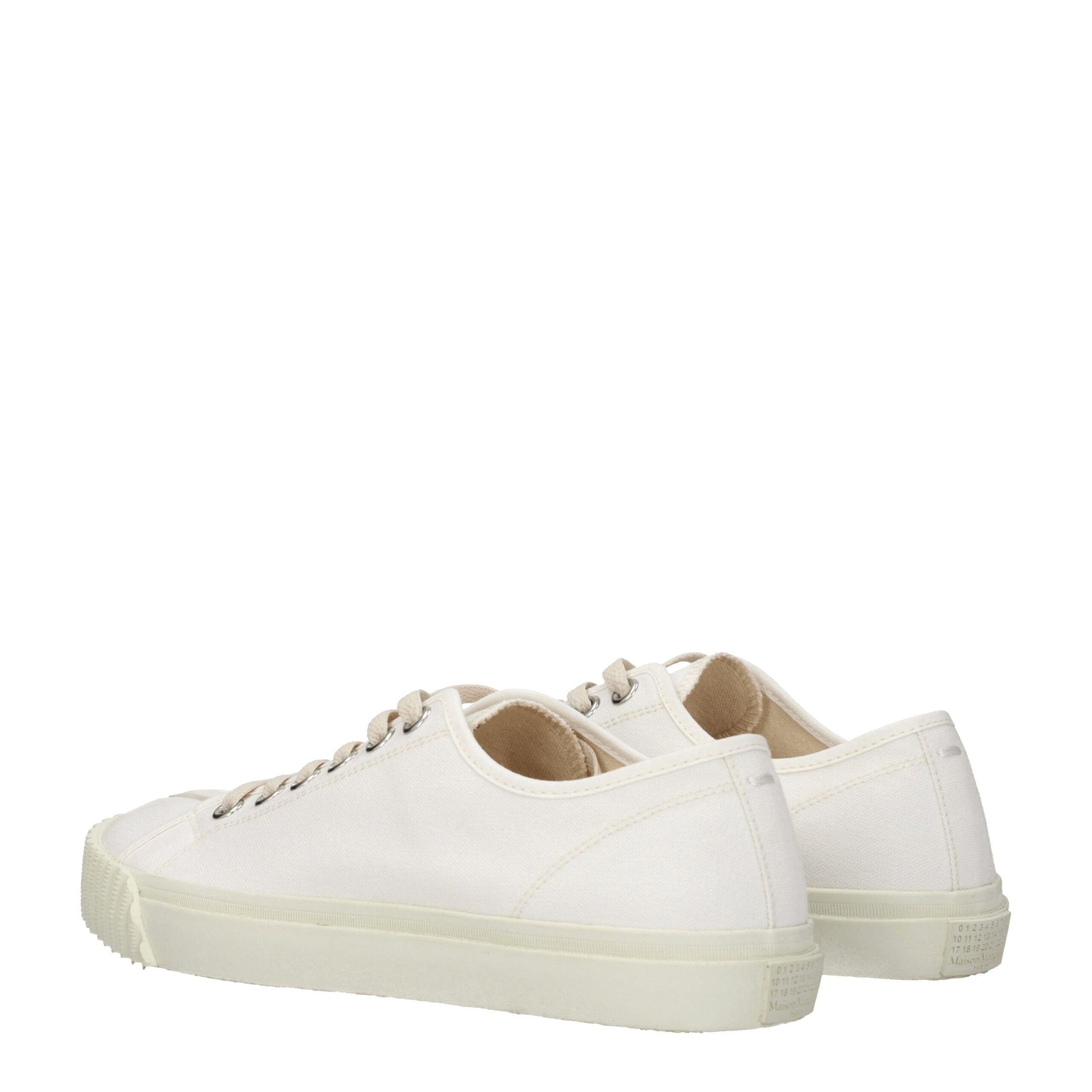 Maison Margiela White Fabric Low Tops LUNESCAPE