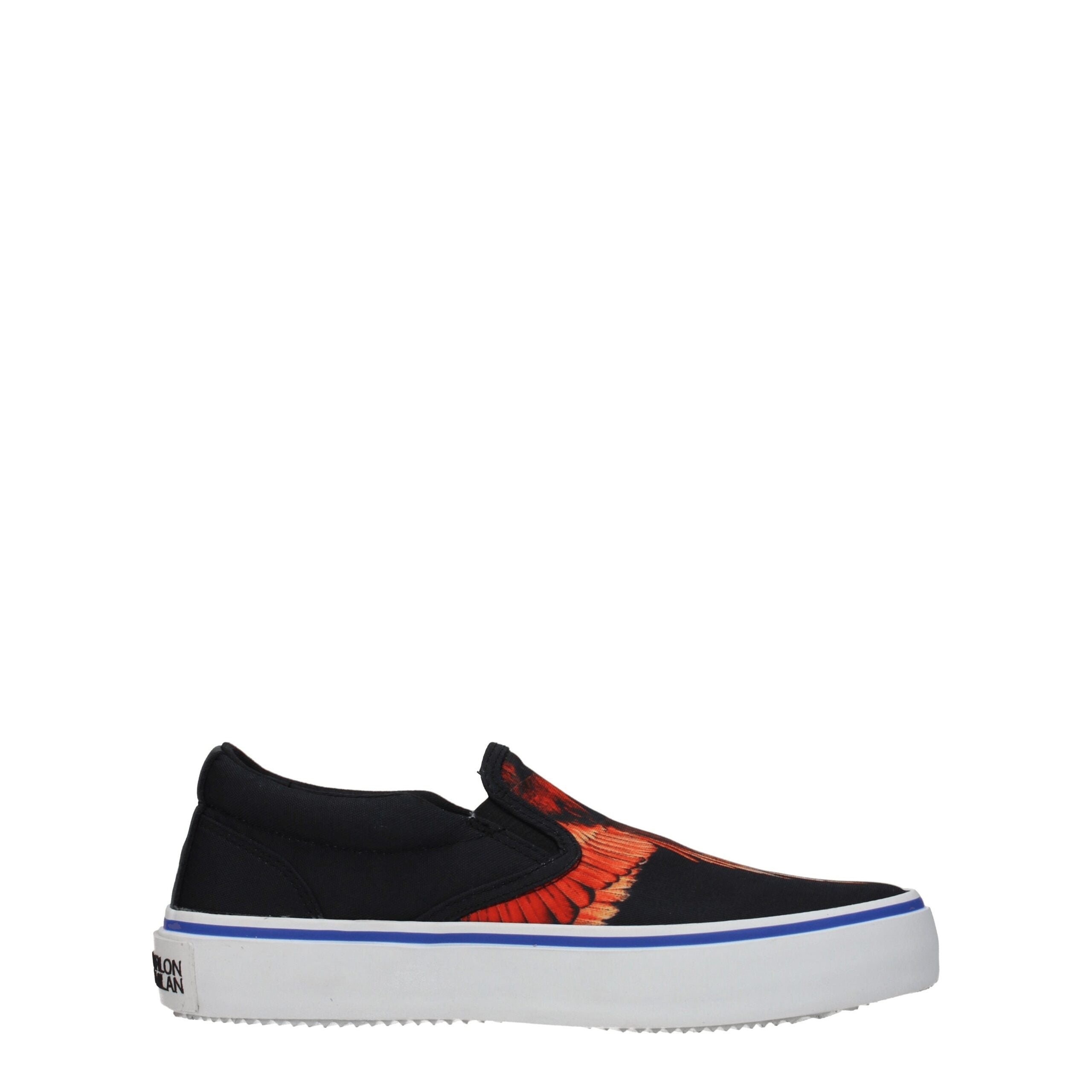 Marcelo Burlon Black Fabric Slip-On Loafers LUNESCAPE
