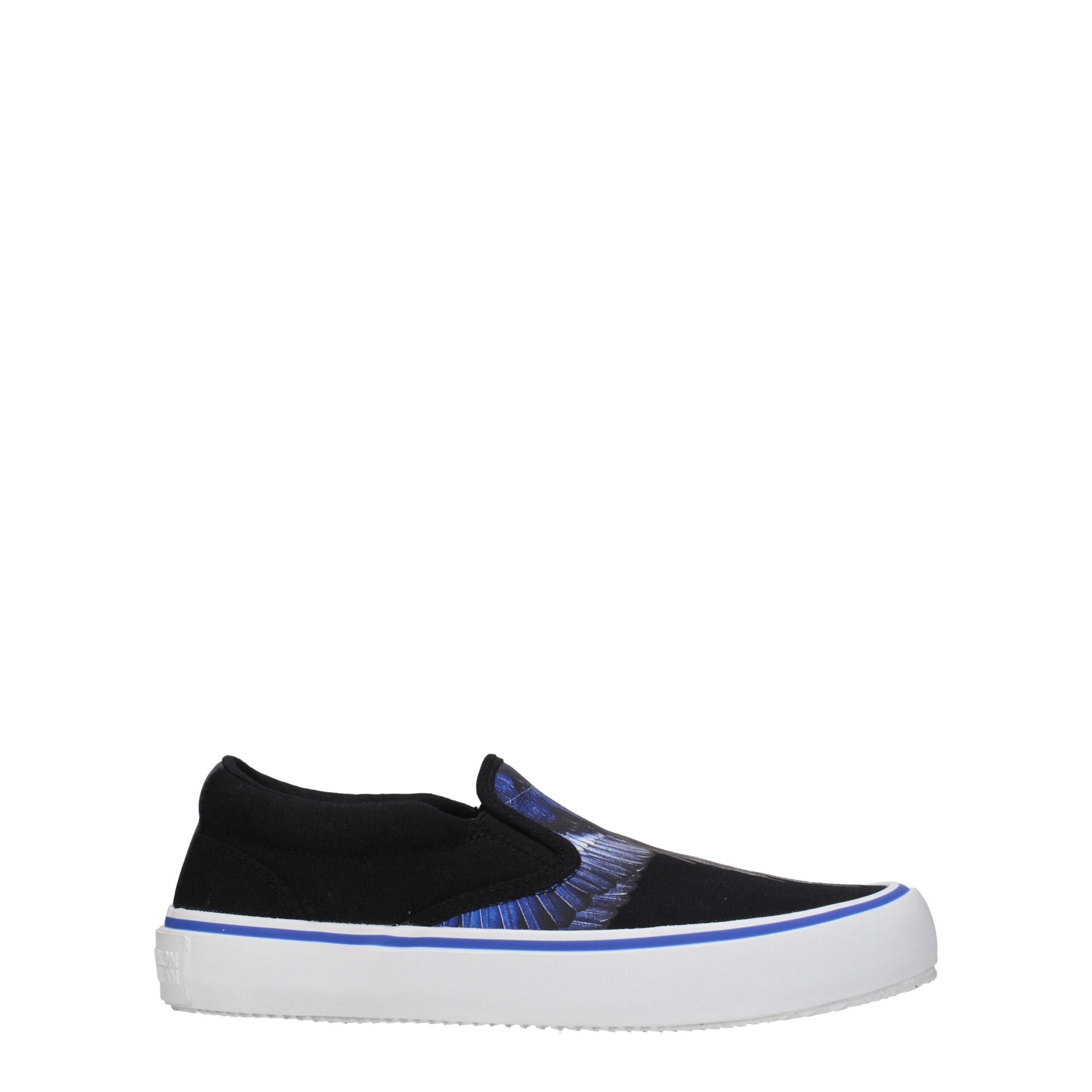 Marcelo Burlon Black Fabric Slip-On Loafers LUNESCAPE