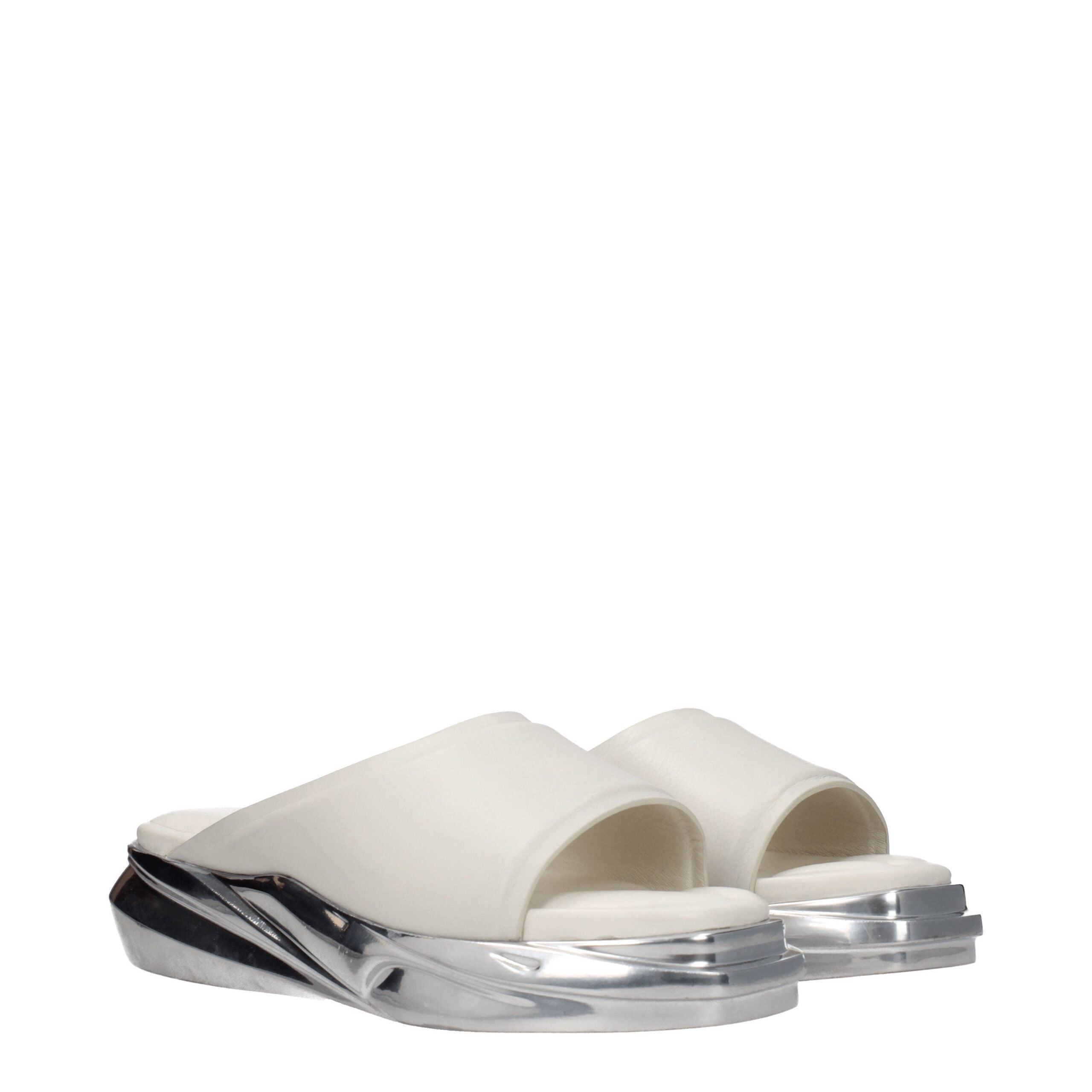 Alyx Gray Leather Slippers Sandals LUNESCAPE