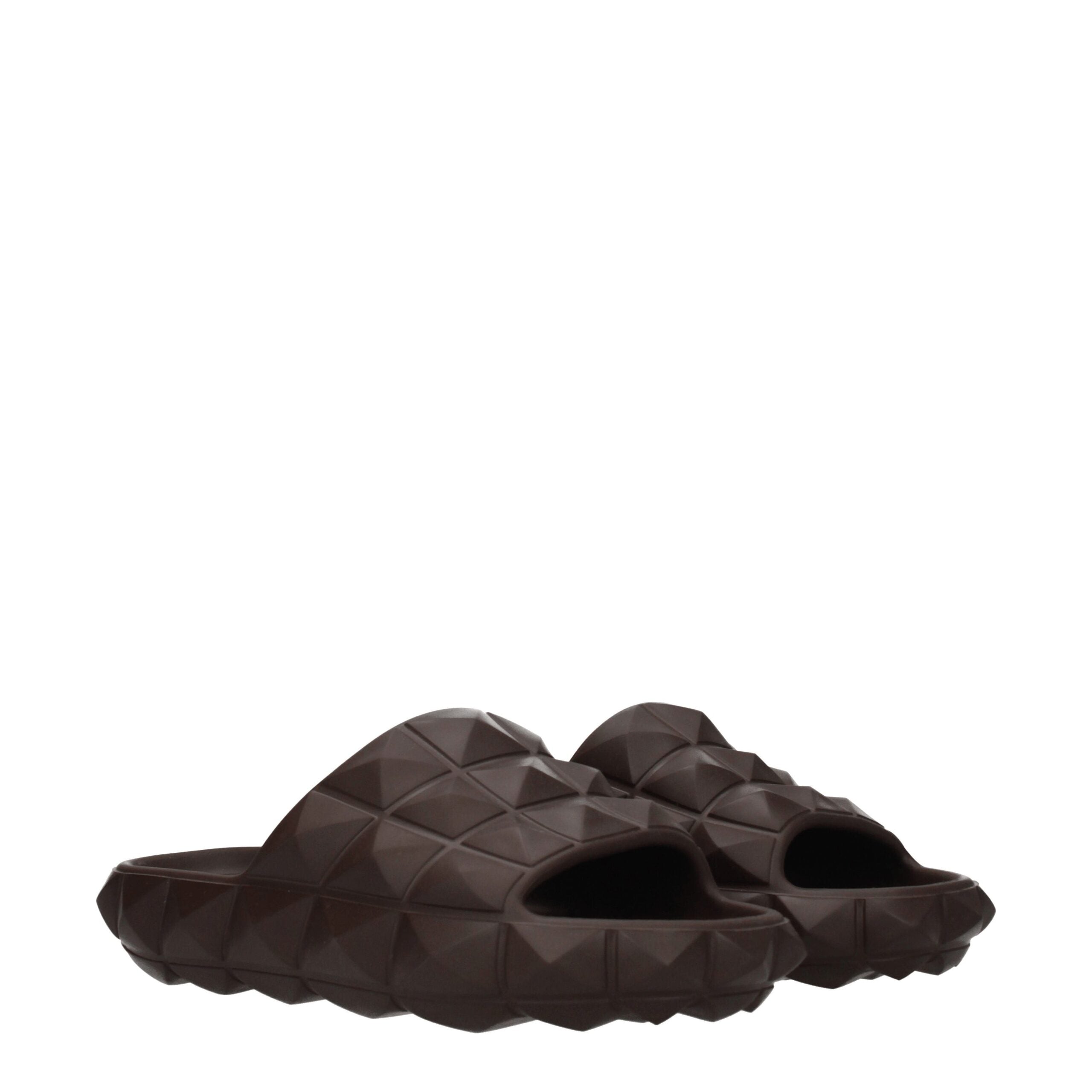 Valentino Garavani Brown Cotton Slippers Sandals LUNESCAPE