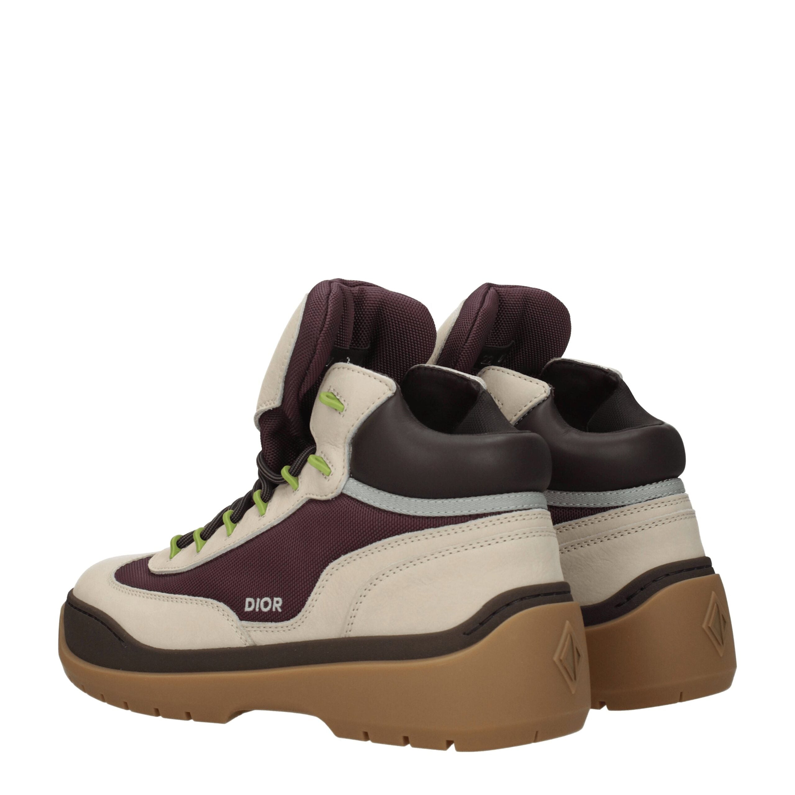 Christian Dior Beige Leather Lace Up High Traction Trail Boots LUNESCAPE