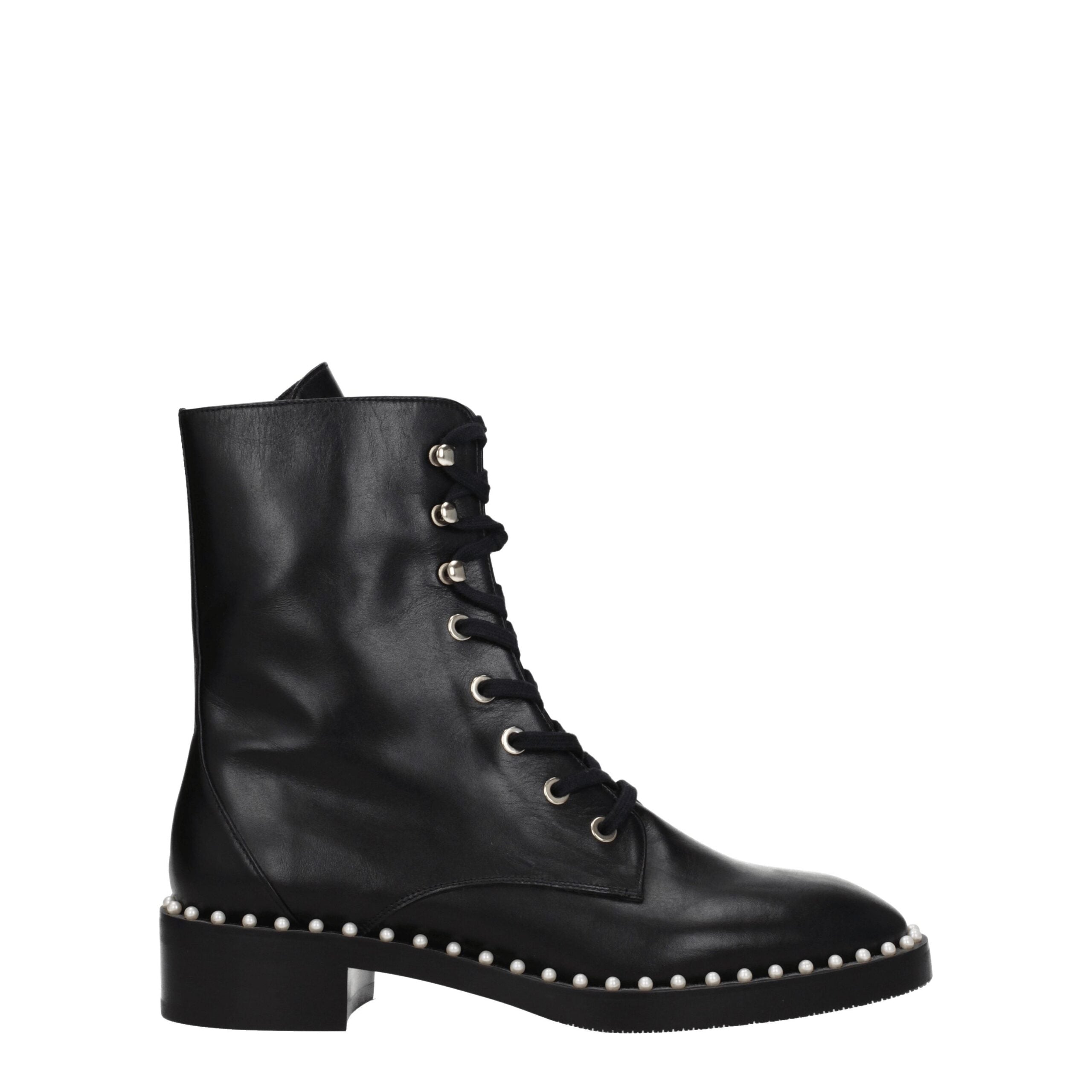 Stuart Weitzman Black Leather Ankle Boots LUNESCAPE