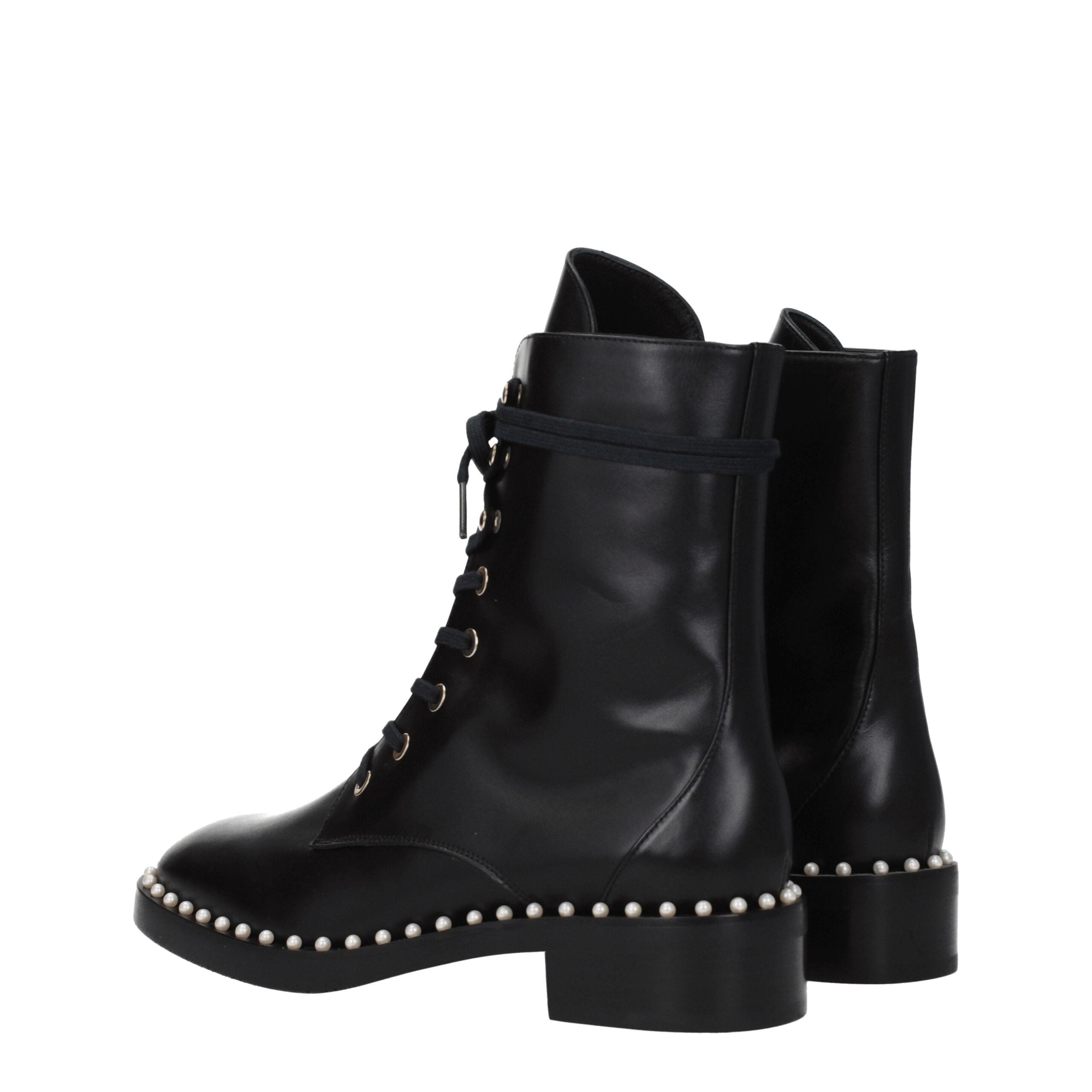 Stuart Weitzman Black Leather Ankle Boots LUNESCAPE