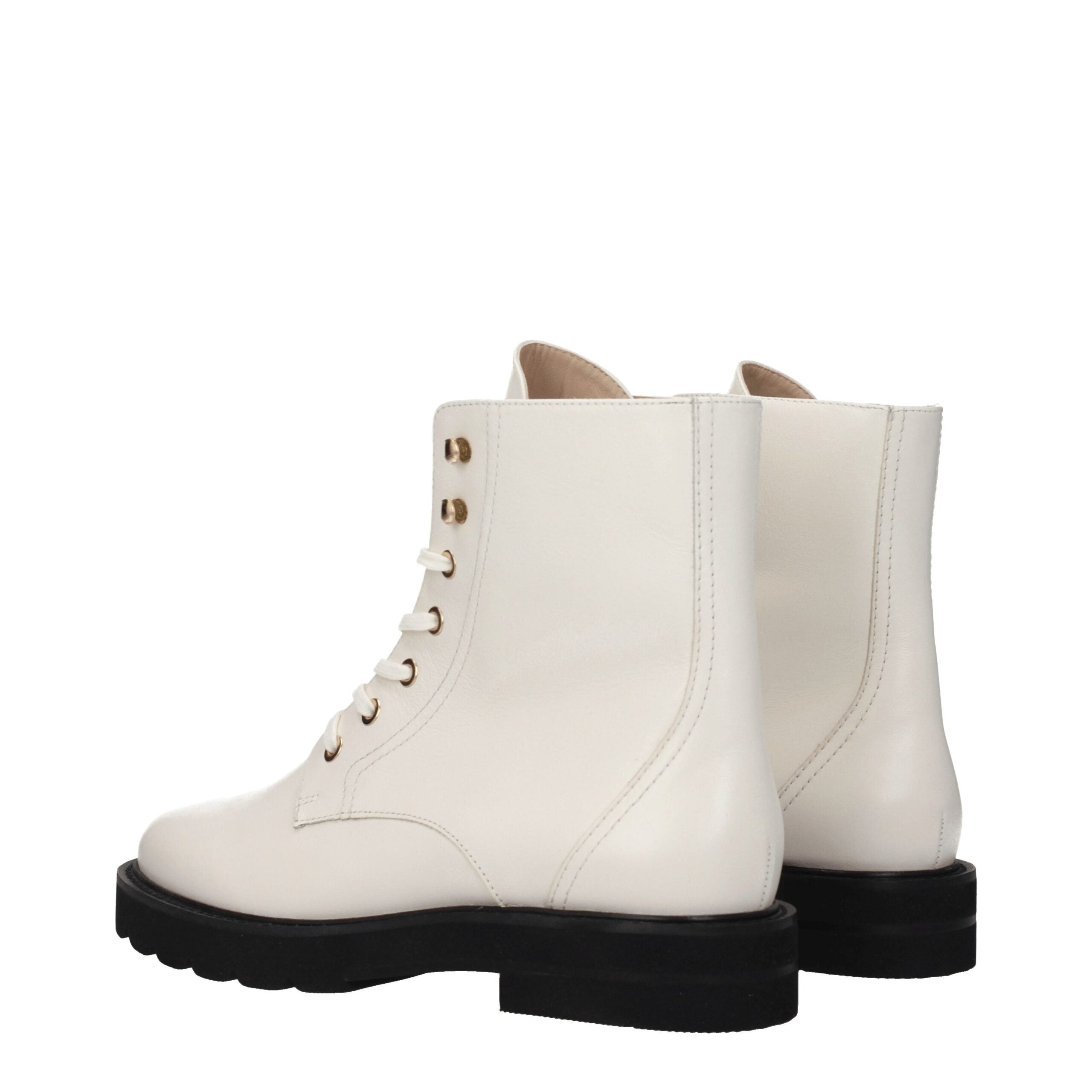 Stuart Weitzman White Leather Ankle Boots LUNESCAPE