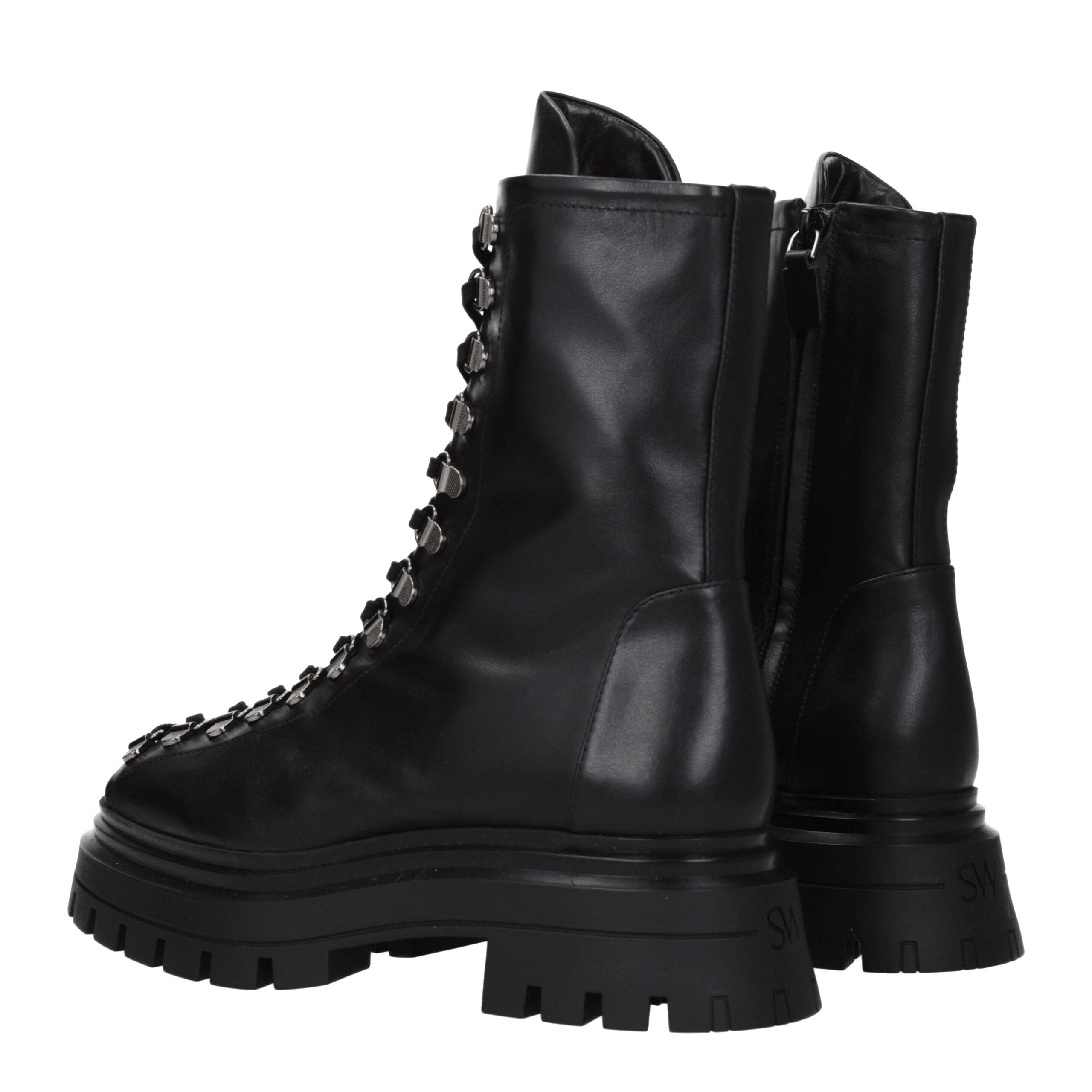 Stuart Weitzman Black Leather Ankle Boots LUNESCAPE
