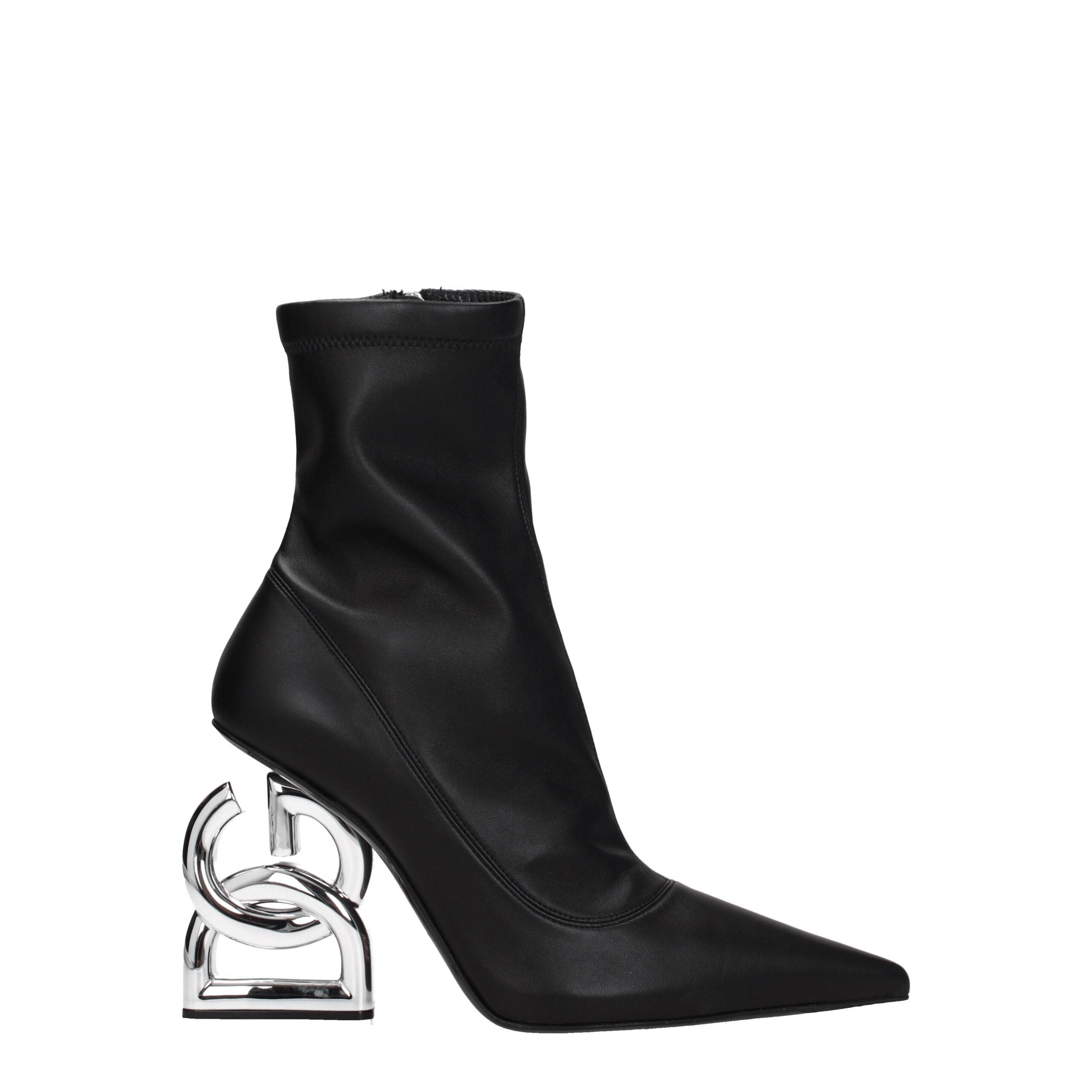 Dolce & Gabbana Black Leather Ankle Boots LUNESCAPE