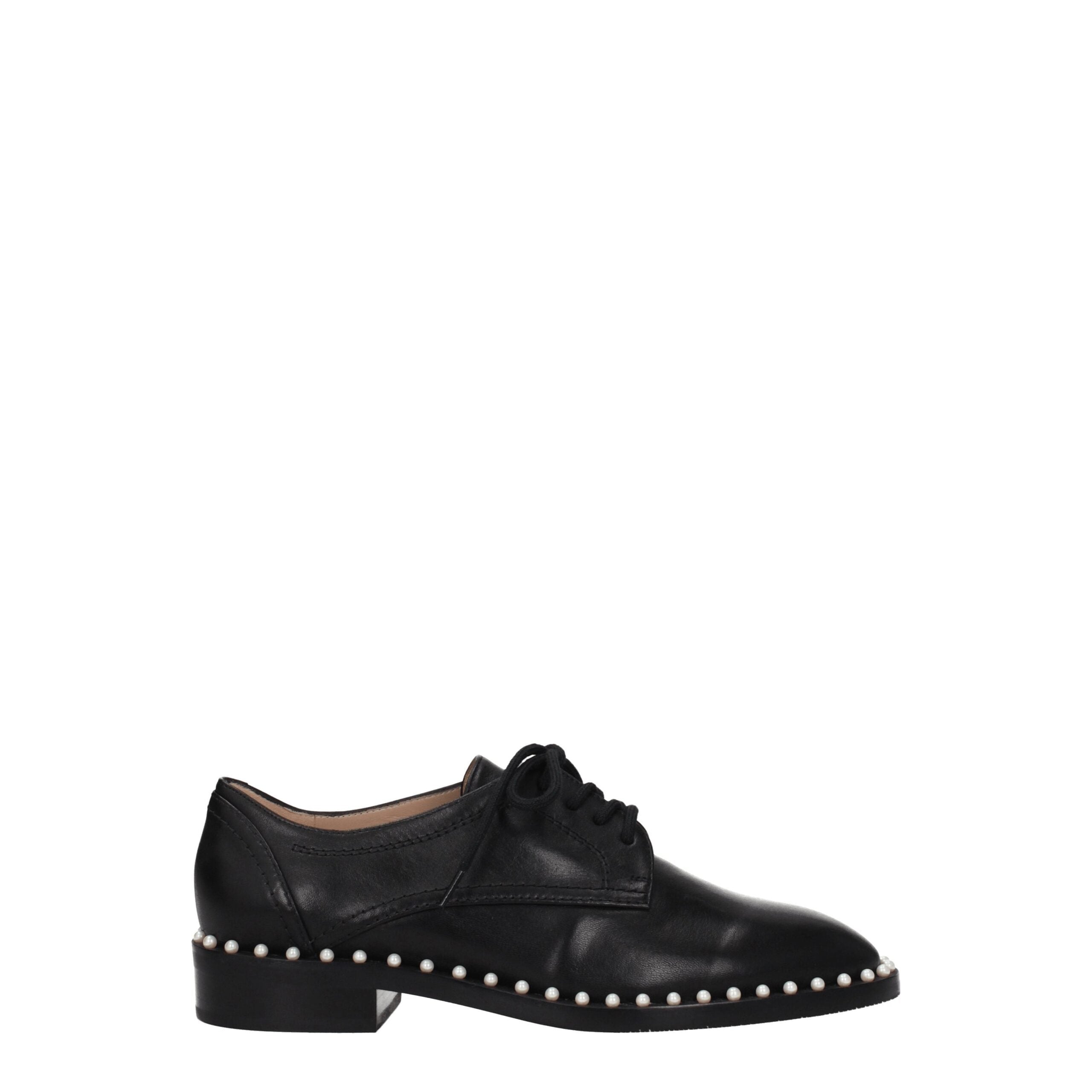 Stuart Weitzman Black Leather Oxfords And Derbies LUNESCAPE