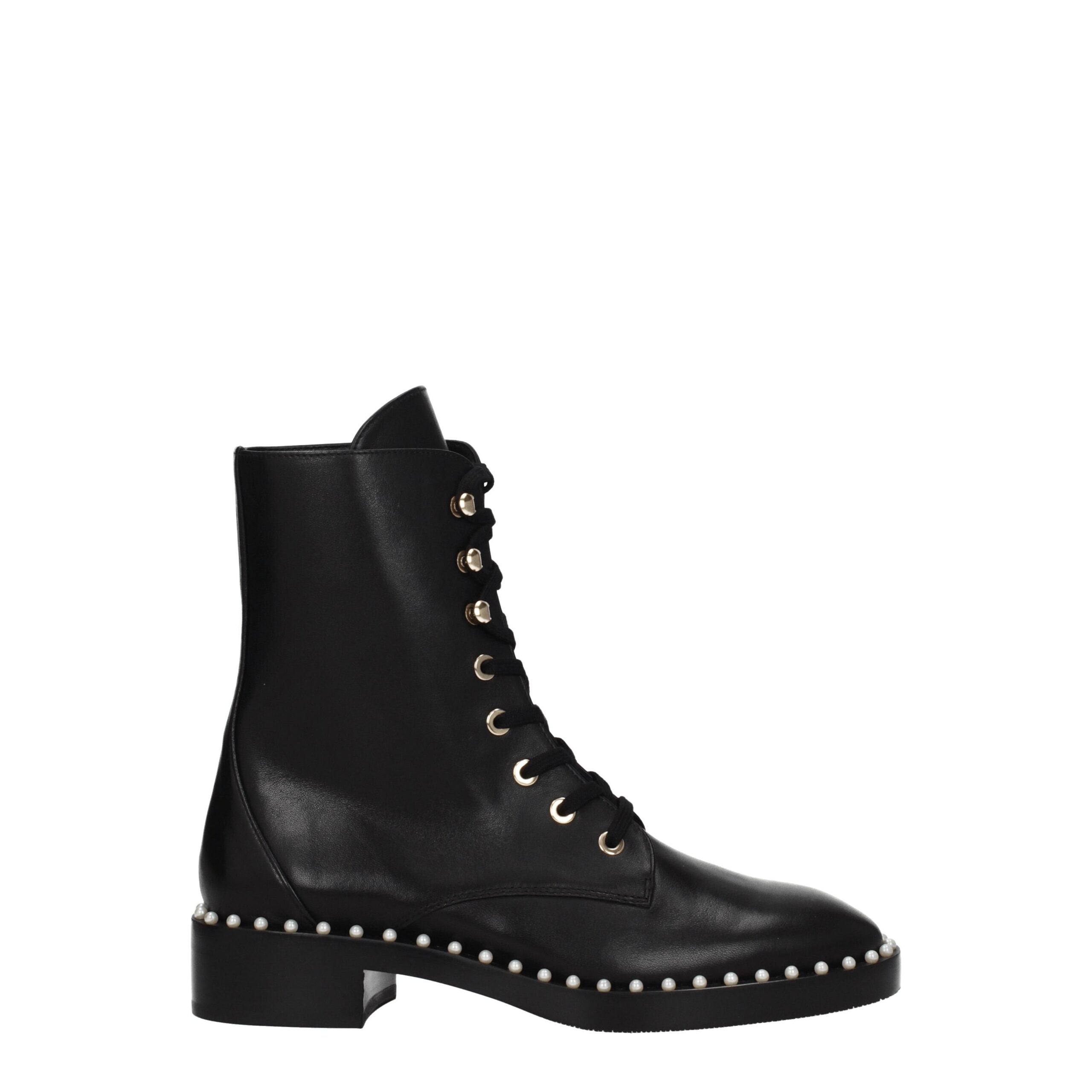 Stuart Weitzman Black Leather Ankle Boots LUNESCAPE