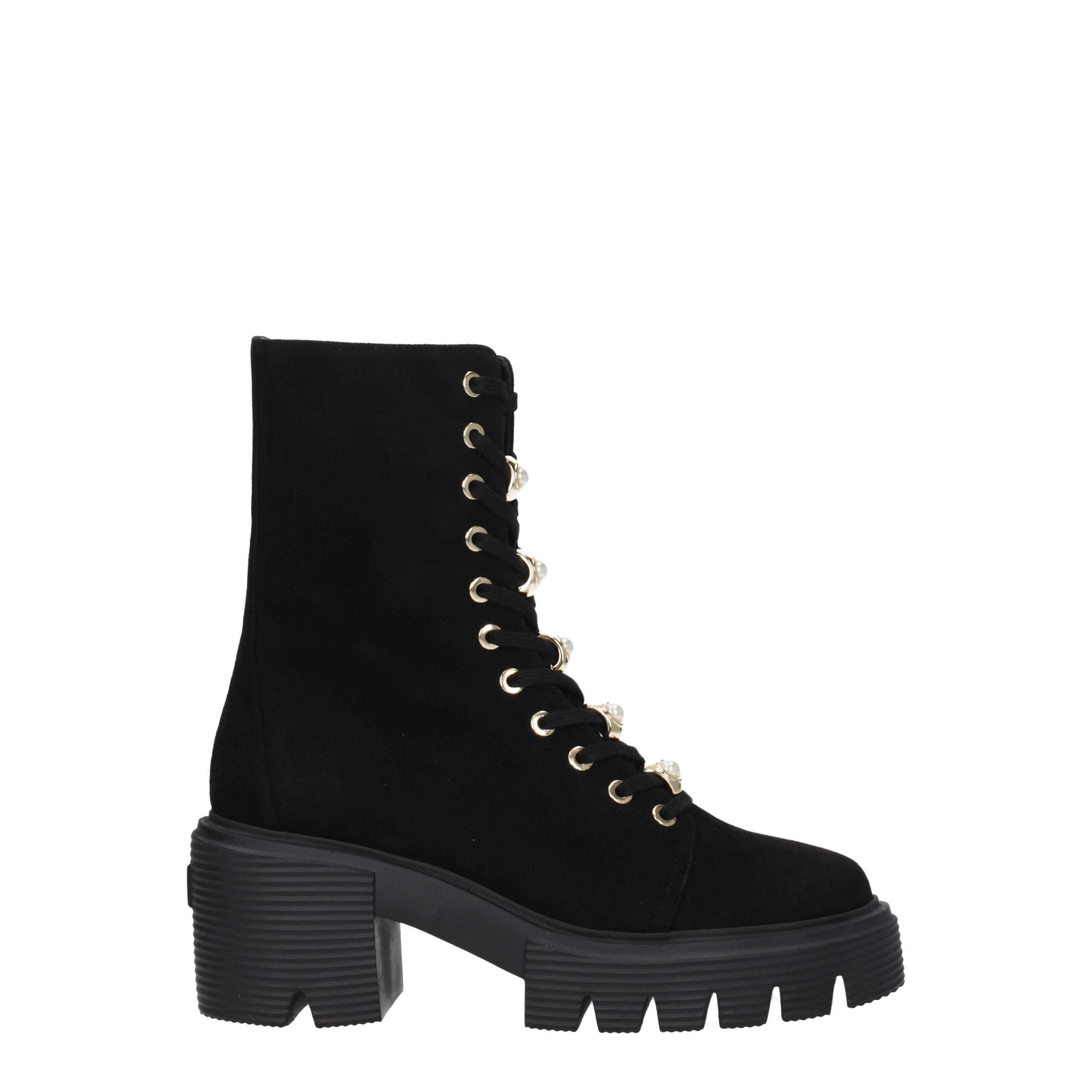 Stuart Weitzman Black Leather Ankle Boots LUNESCAPE