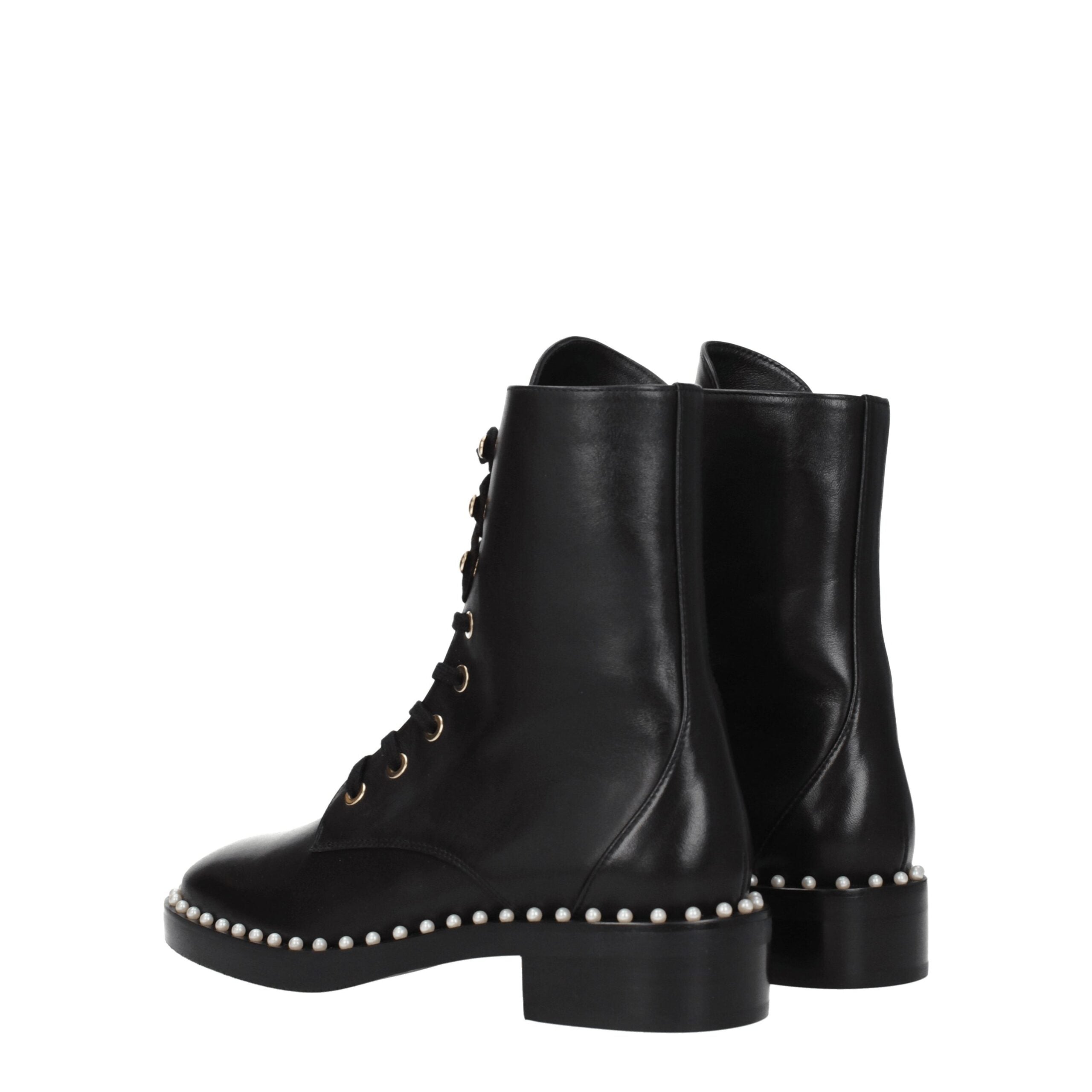 Stuart Weitzman Black Leather Ankle Boots LUNESCAPE