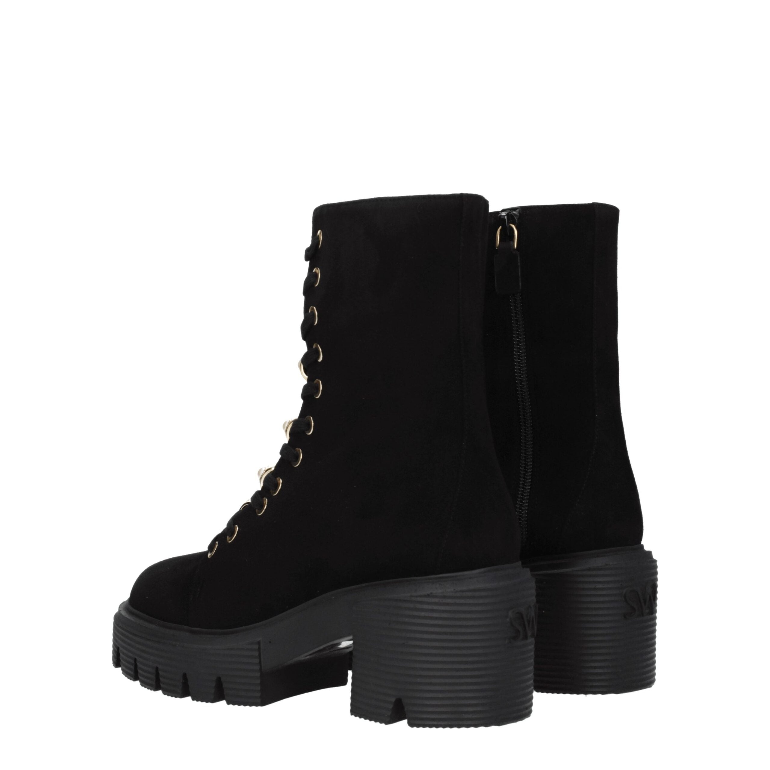 Stuart Weitzman Black Leather Ankle Boots LUNESCAPE