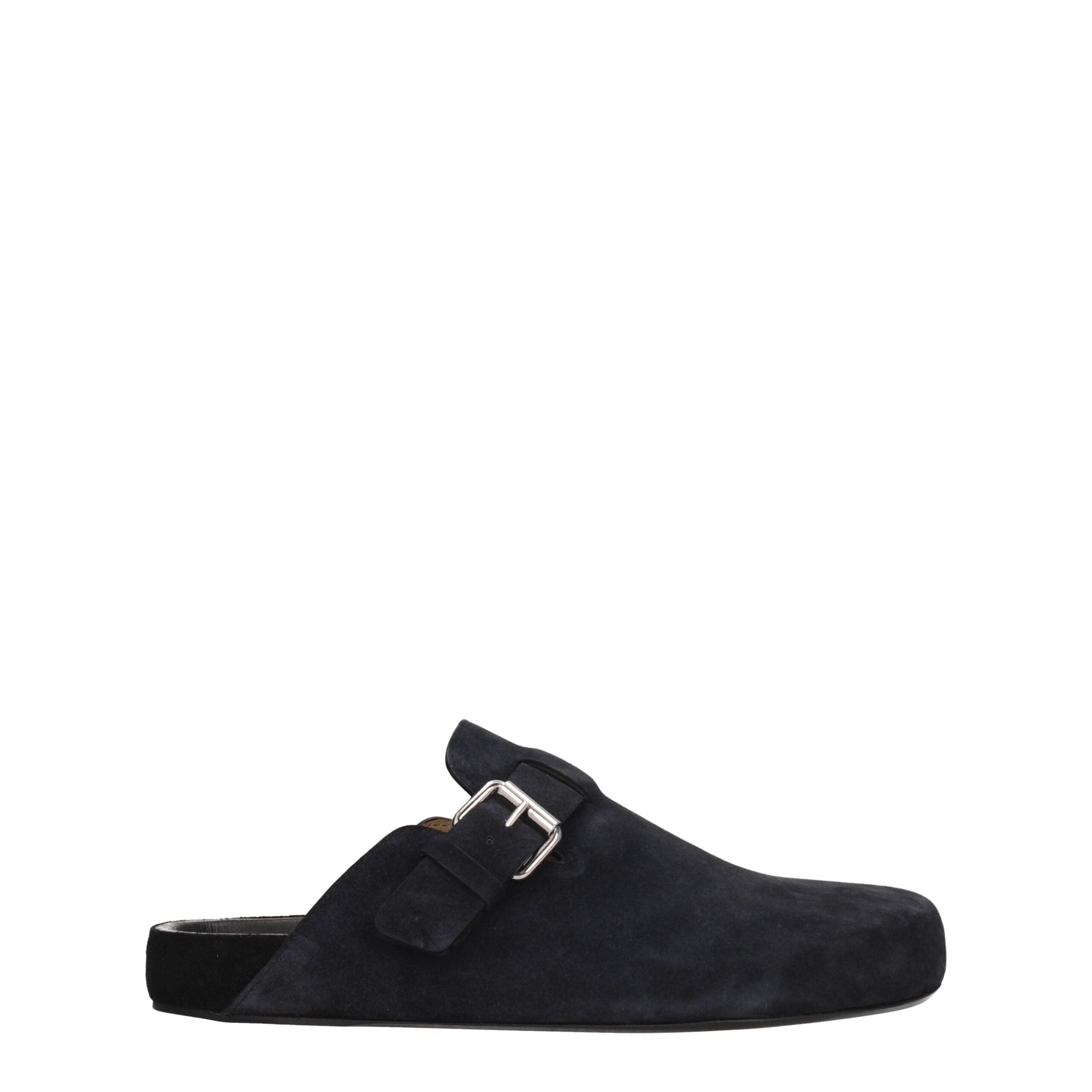 Isabel Marant Black Leather Slippers Sandals LUNESCAPE