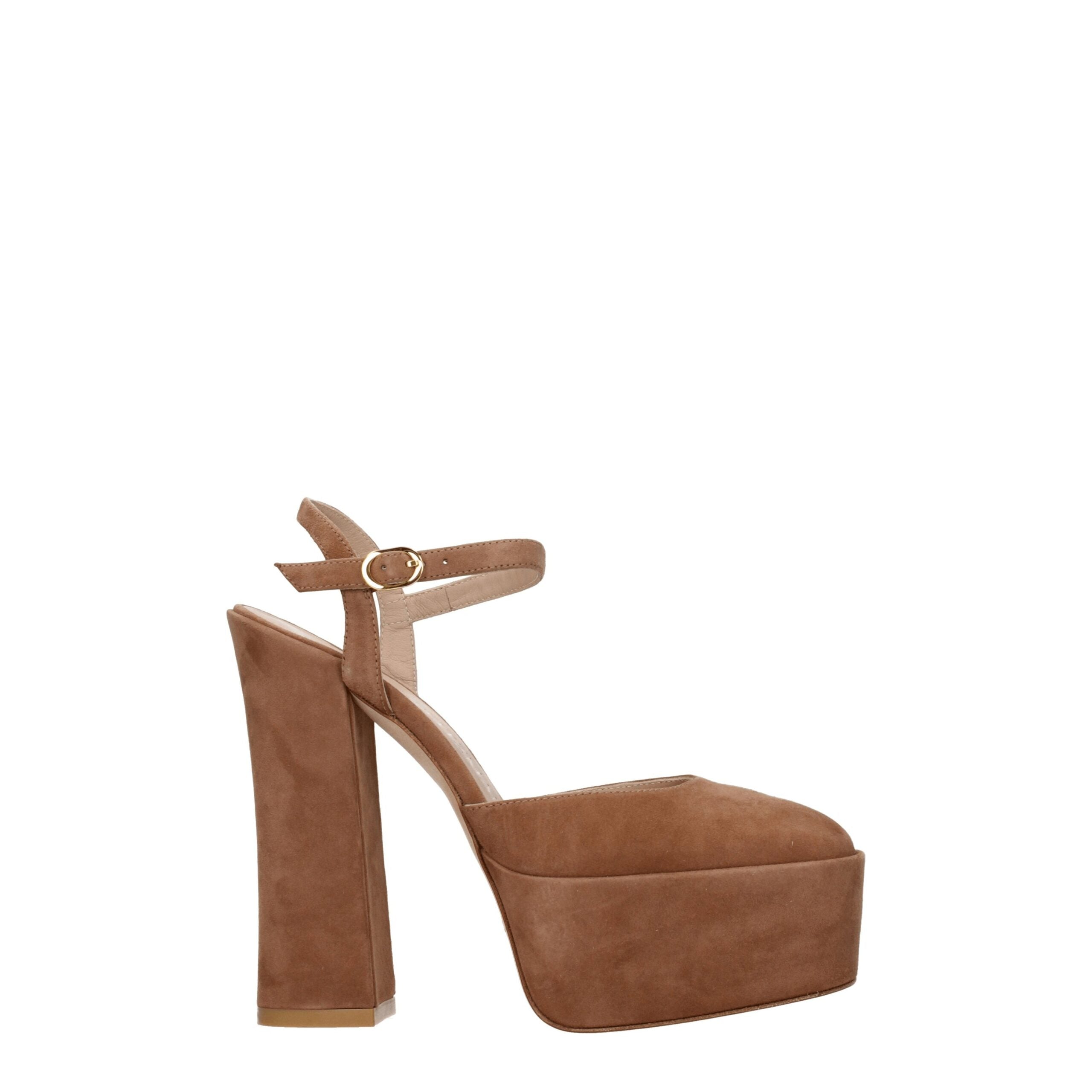 Stuart Weitzman Beige Leather Platforms LUNESCAPE