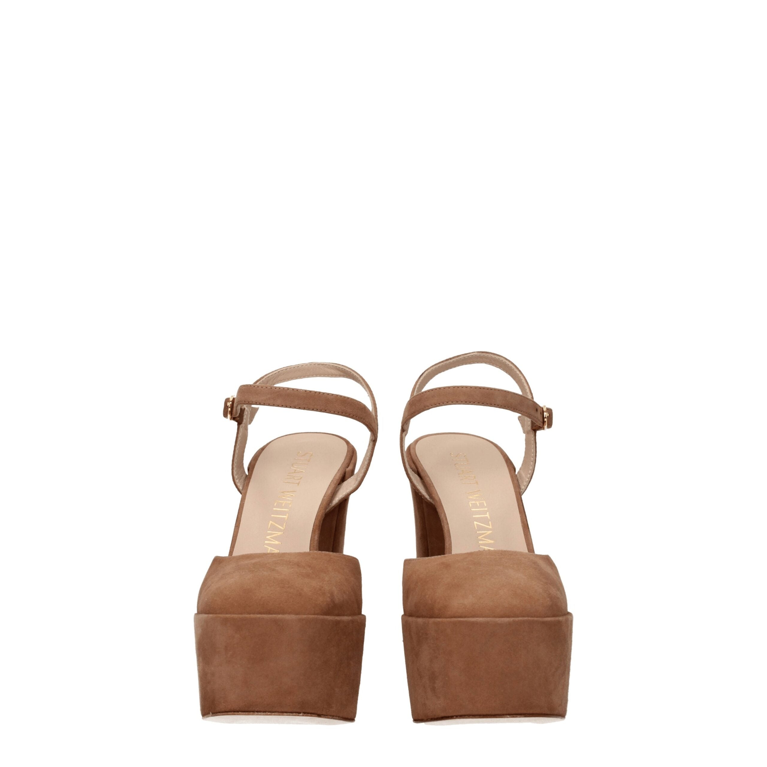 Stuart Weitzman Beige Leather Platforms LUNESCAPE