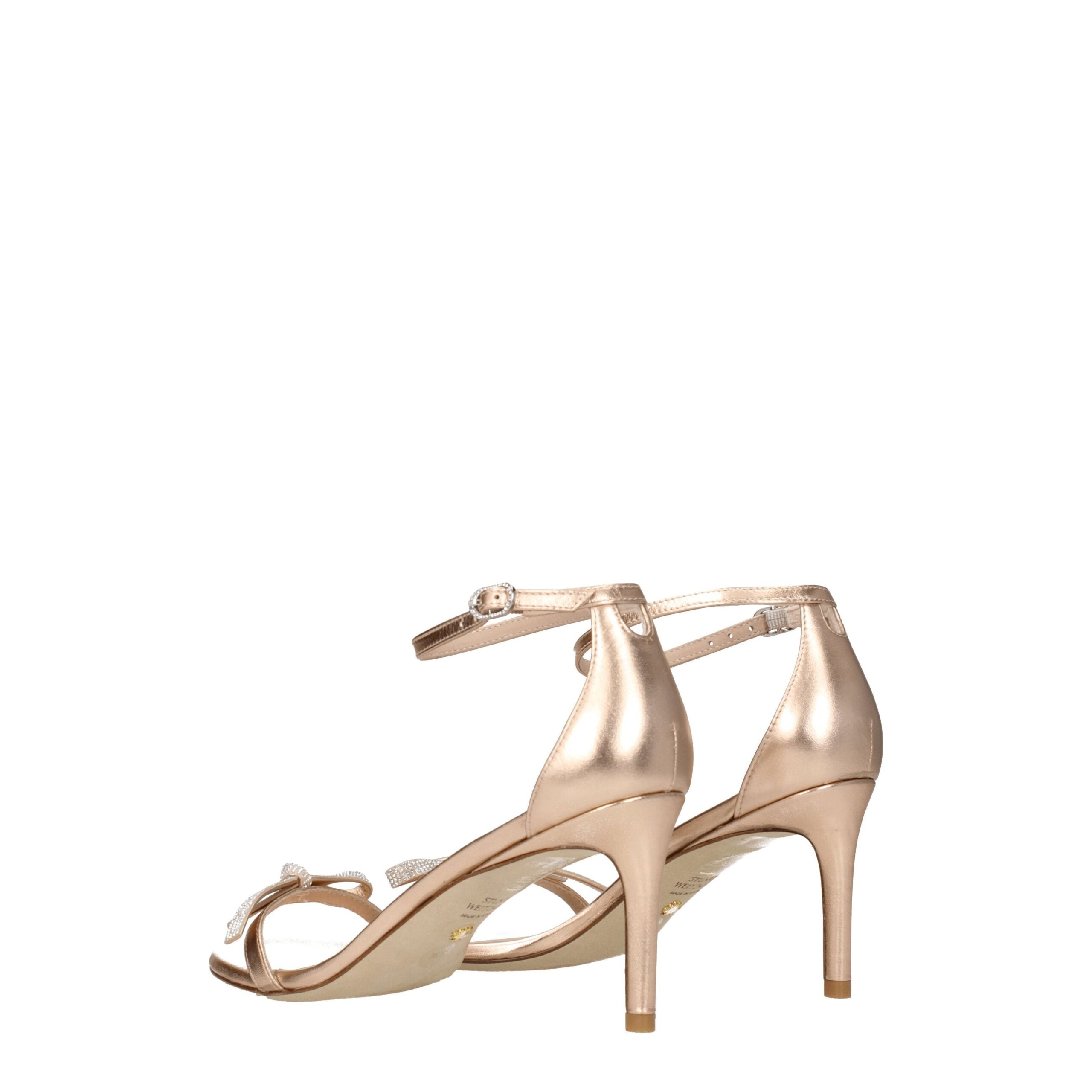 Stuart Weitzman Pink Leather Stiletto Heels Sandals LUNESCAPE