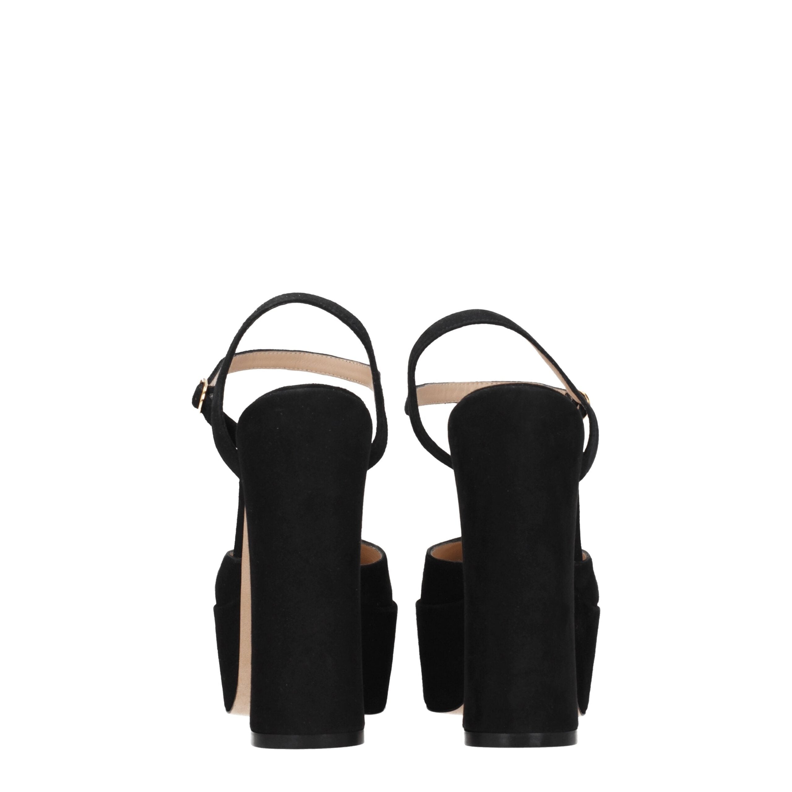 Stuart Weitzman Black Leather Platforms LUNESCAPE